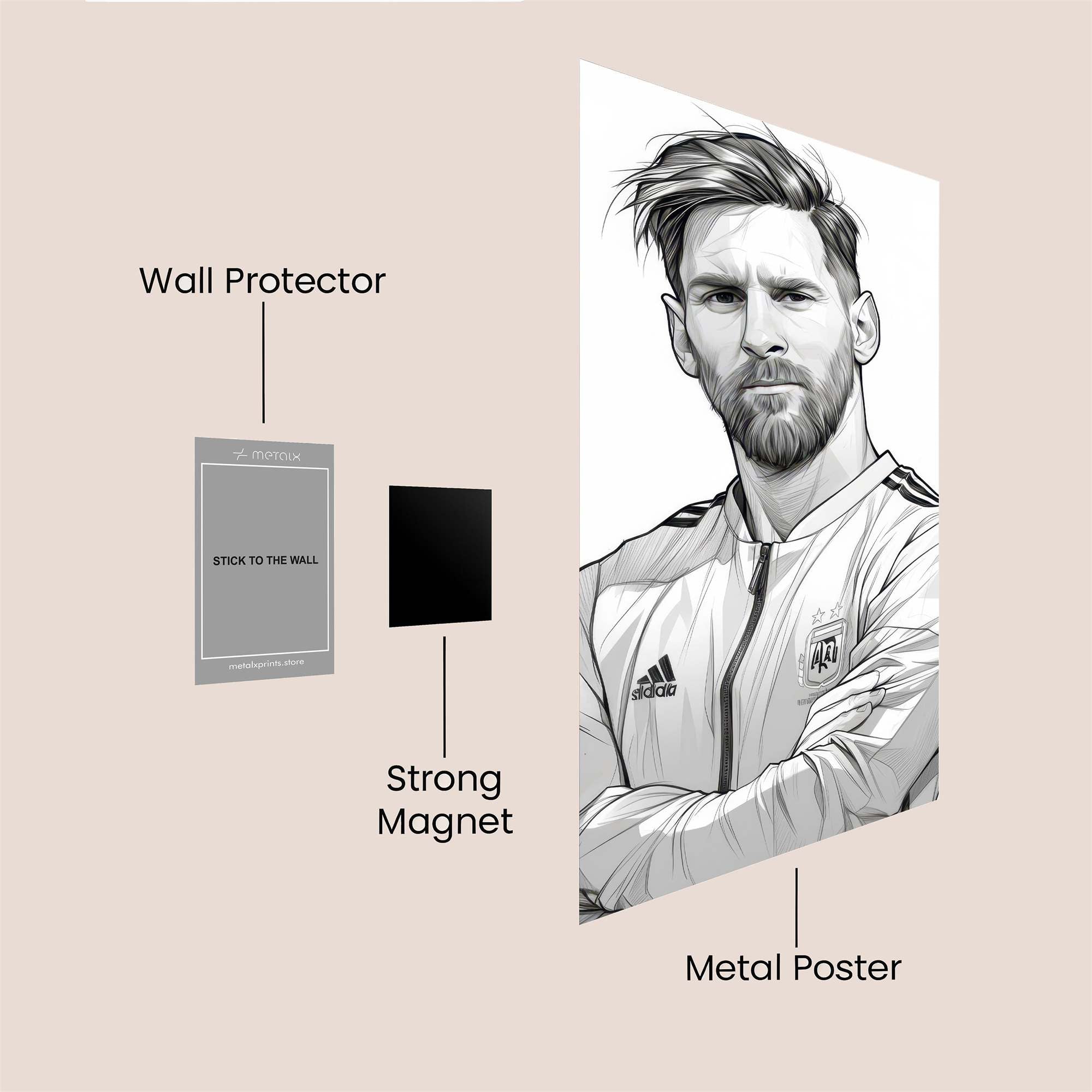 Messi Majestic Safe Wall Magnetic / M
