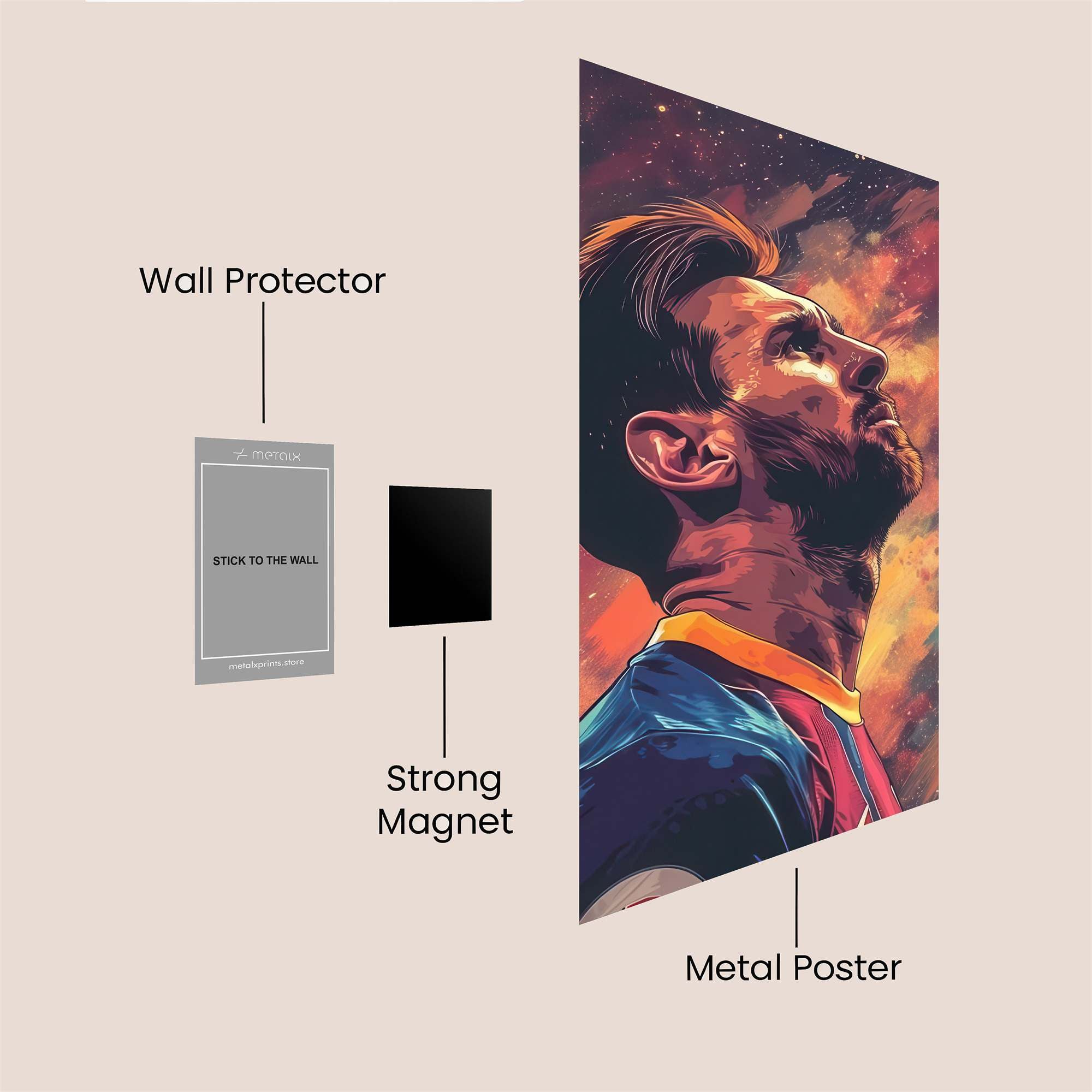 Messi Dreaming Safe Wall Magnetic / M