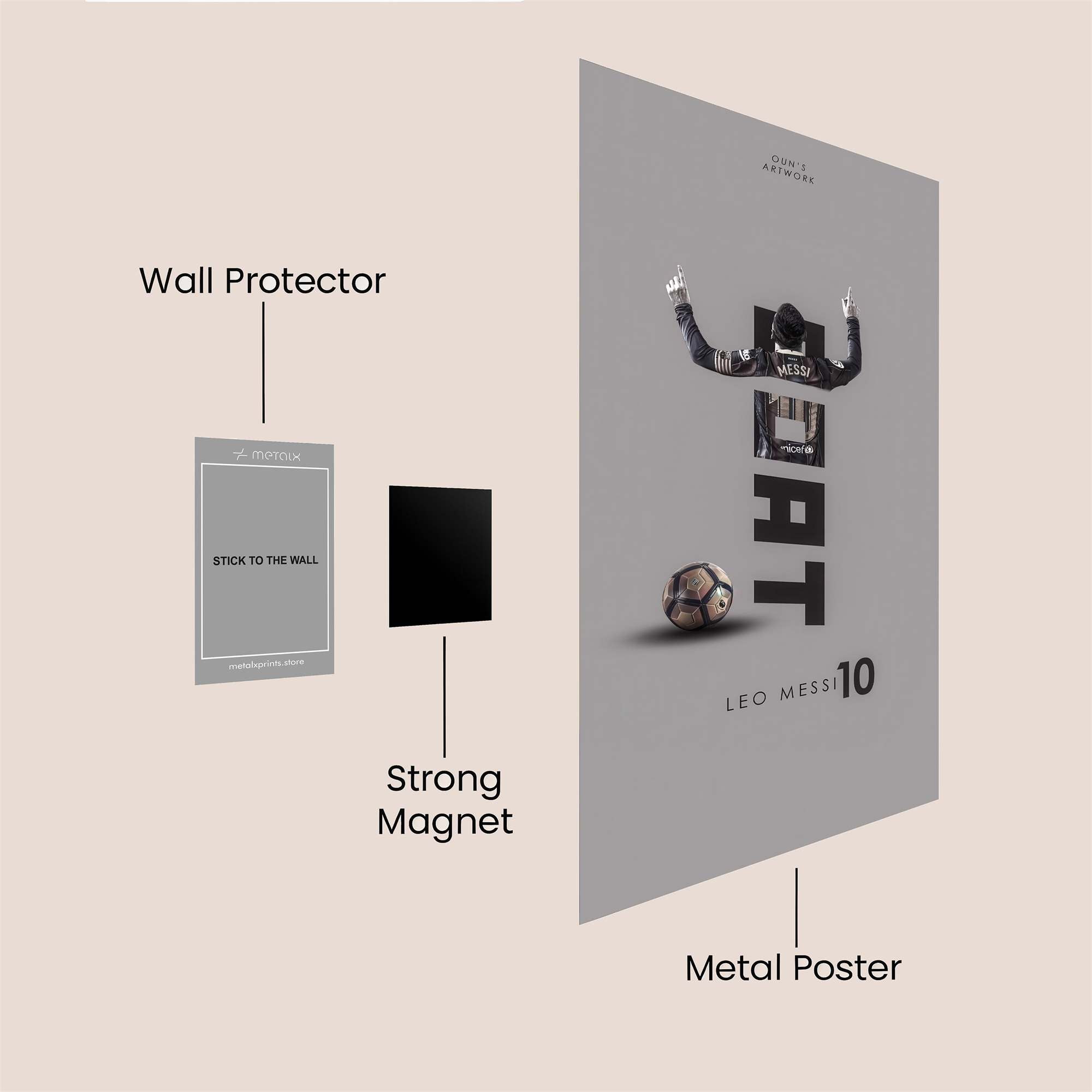 Messi Triumphant Safe Wall Magnetic / M