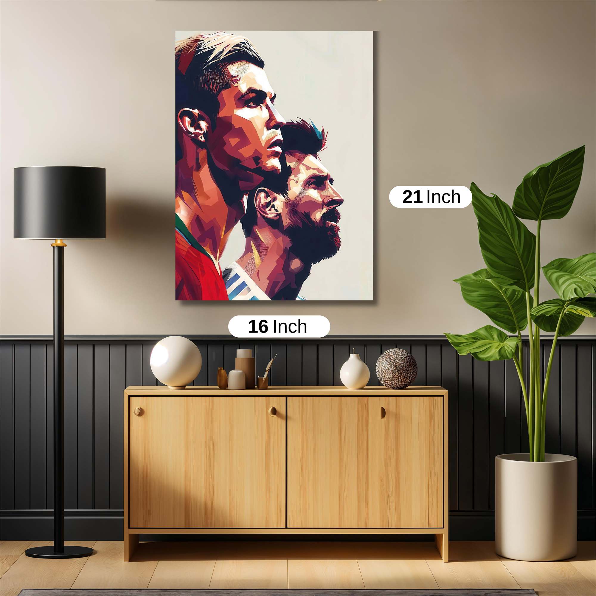 Ronaldo-Mystic, Messi-Majestic Safe Wall Magnetic / M