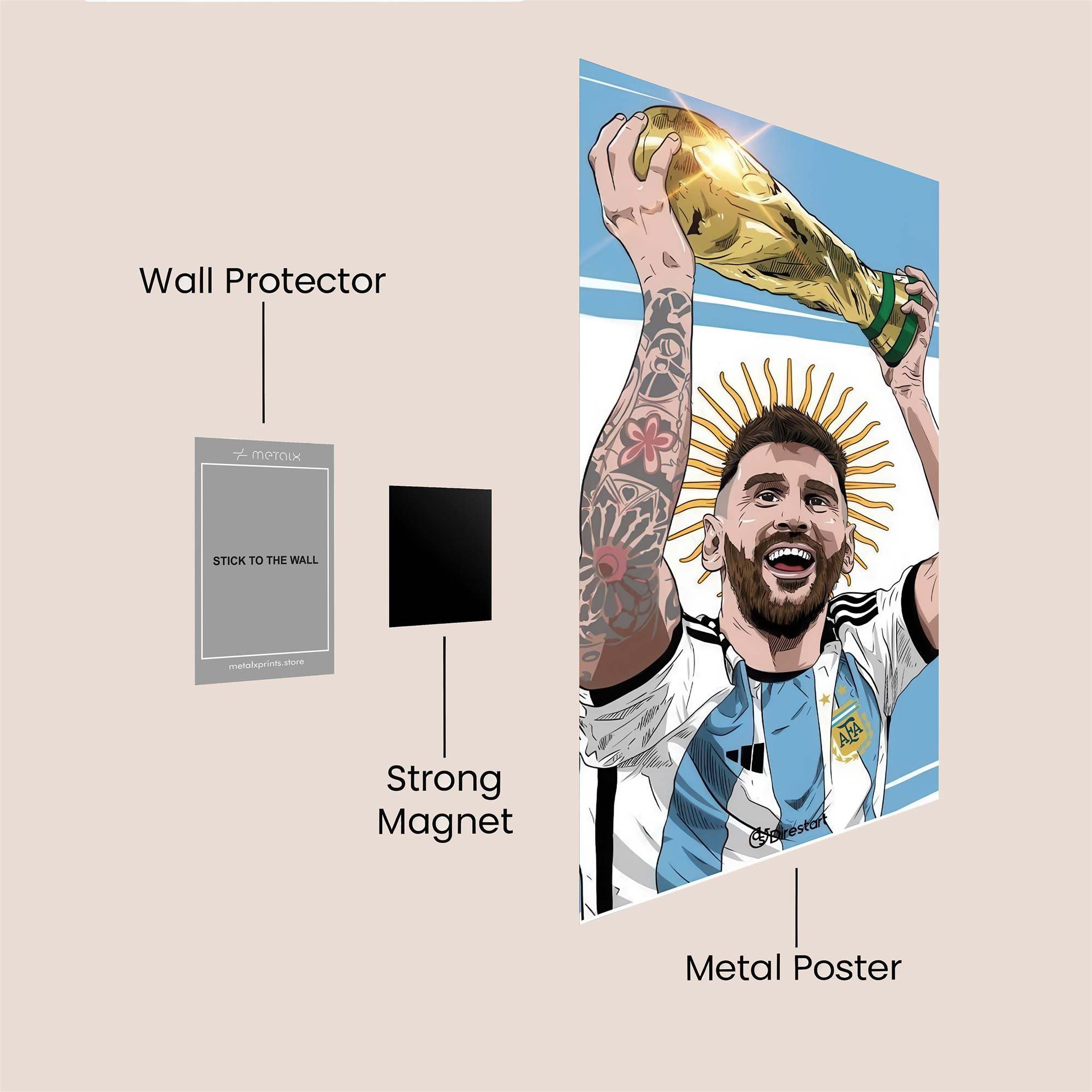 Messi Triumphant Safe Wall Magnetic / M