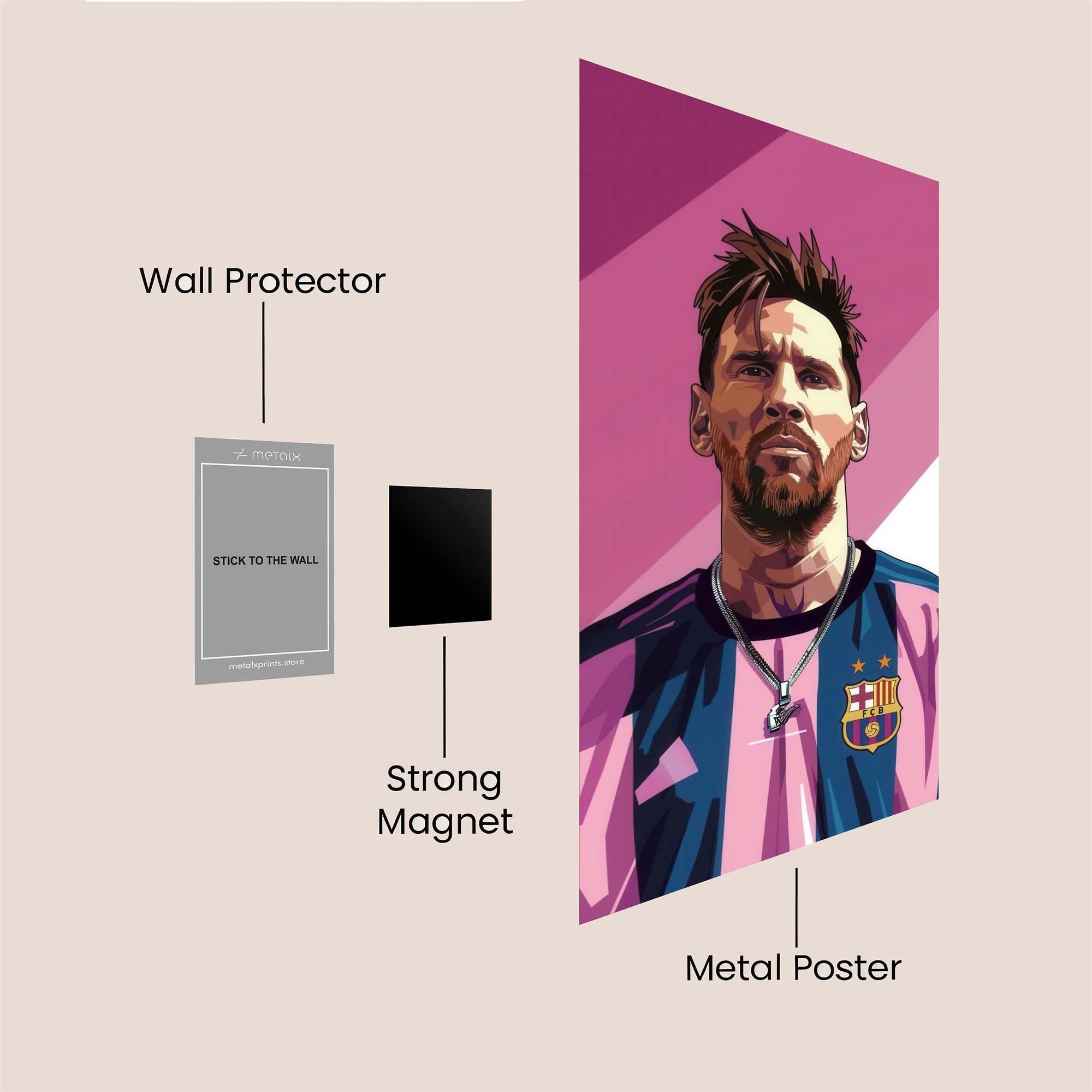 Messi Majestic Safe Wall Magnetic / M