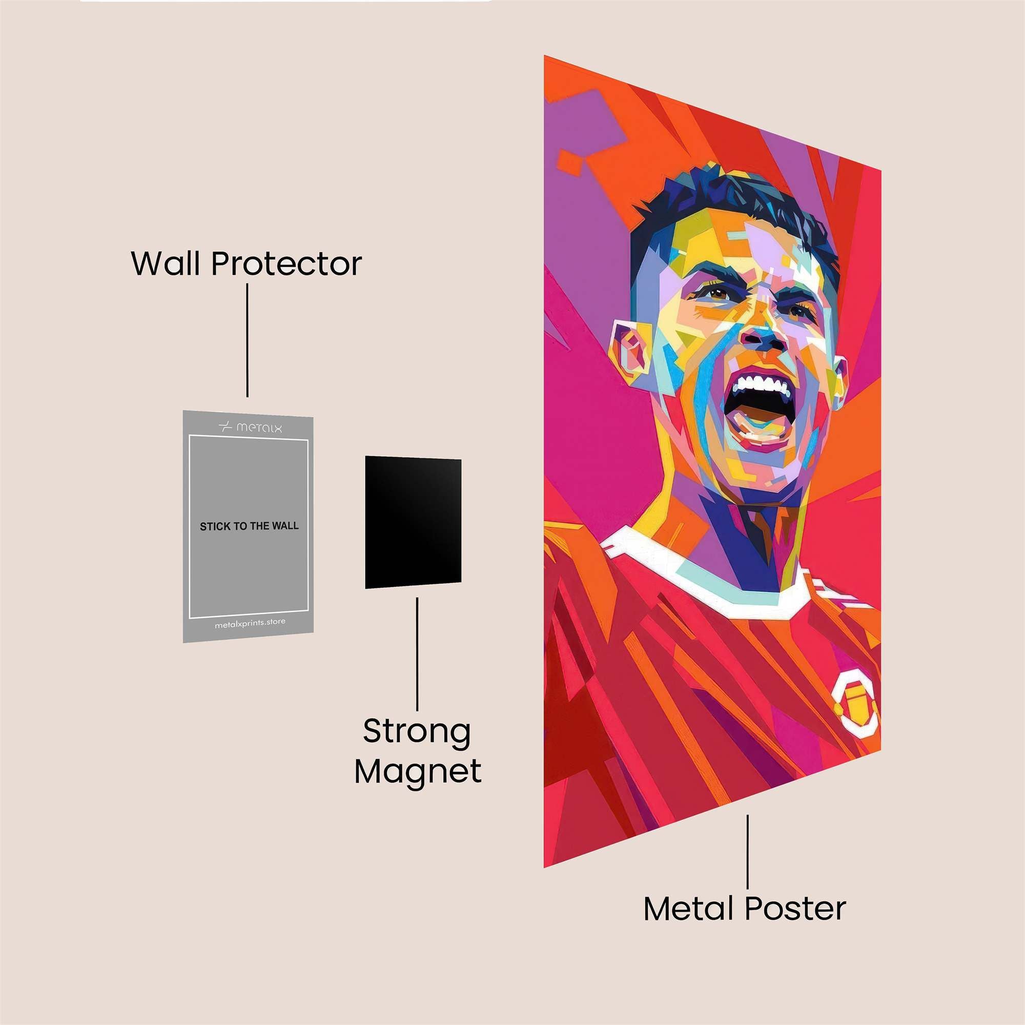 Ronaldo Triumphant Safe Wall Magnetic / M