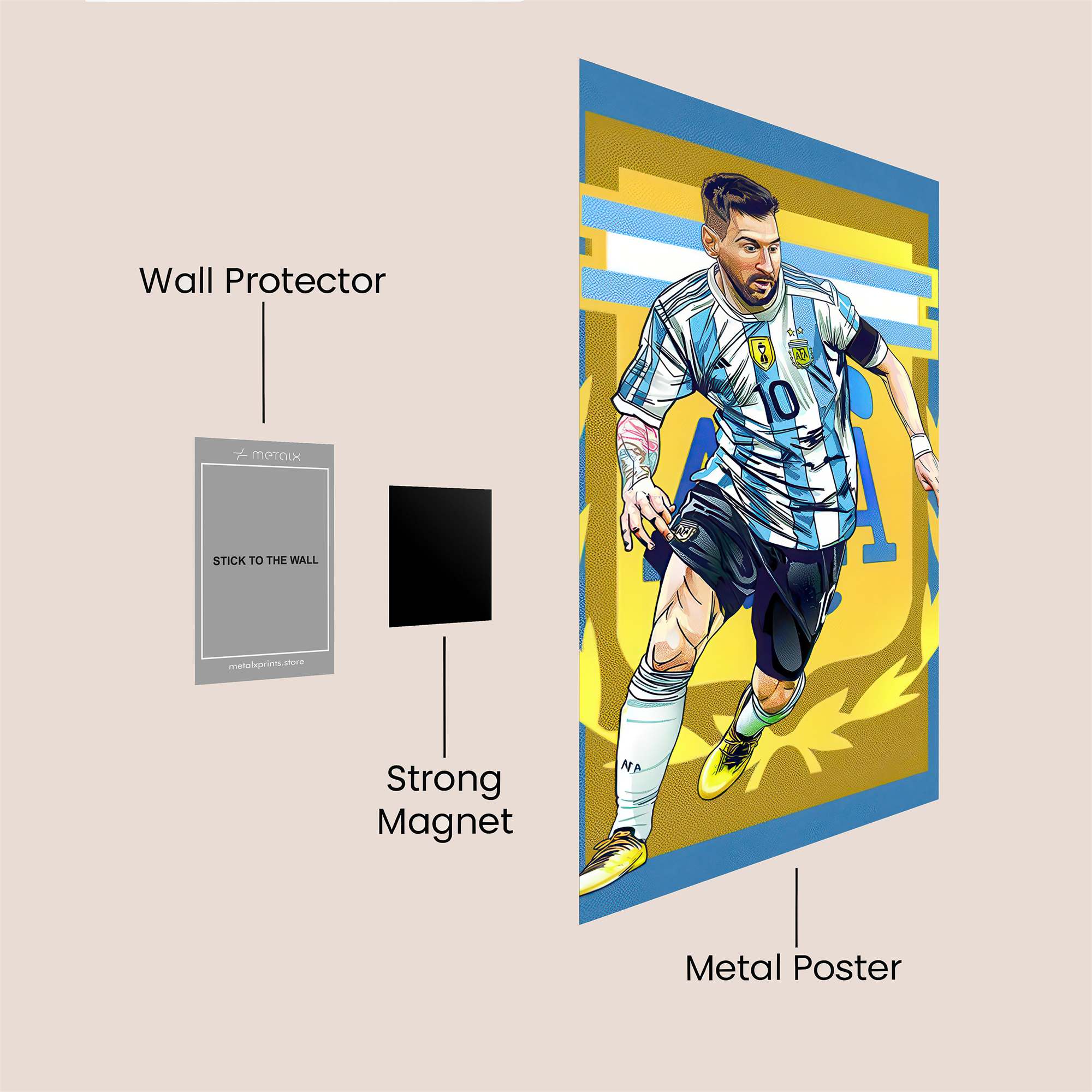 Messi Triumphant Safe Wall Magnetic / M