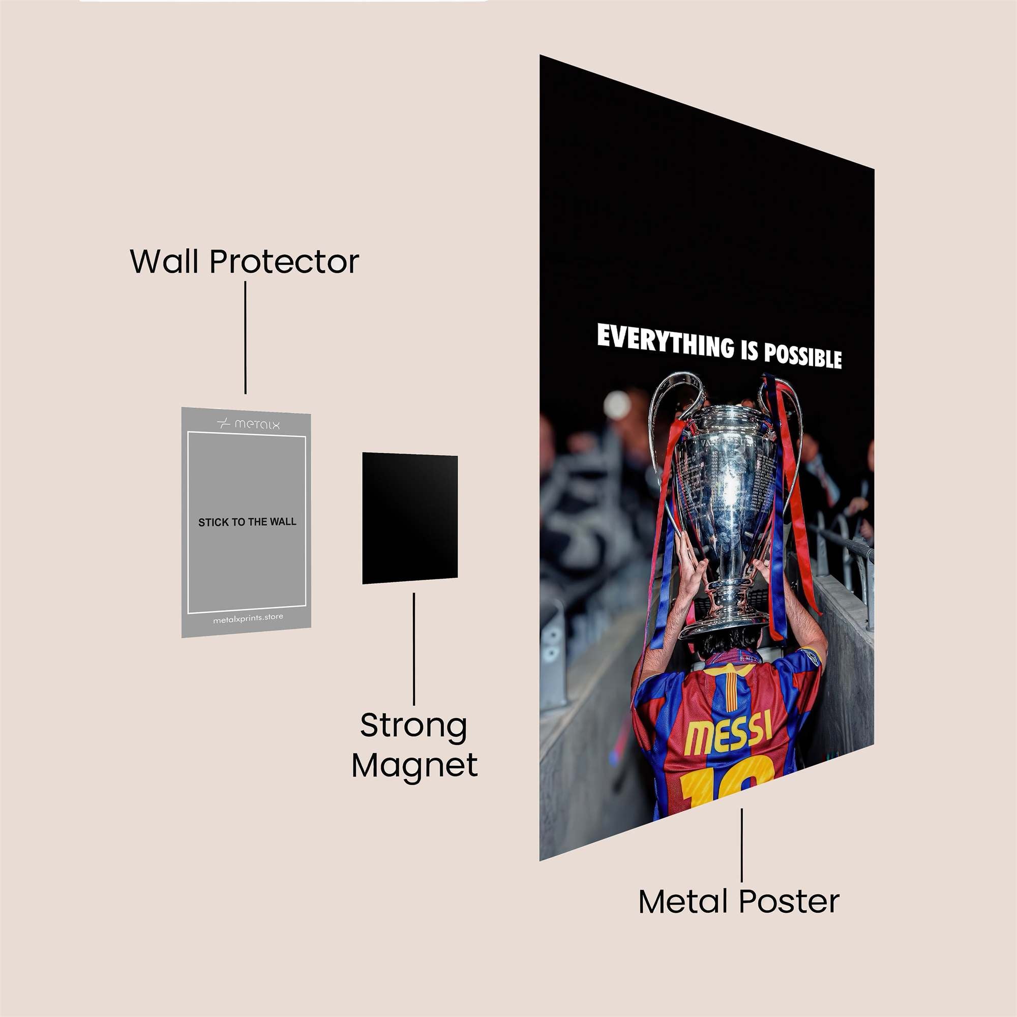 Messi Triumphant Safe Wall Magnetic / M