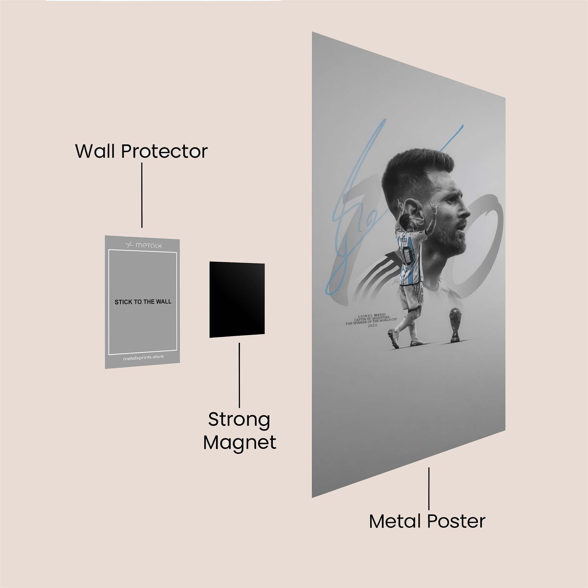 Messi Triumphant Safe Wall Magnetic / M