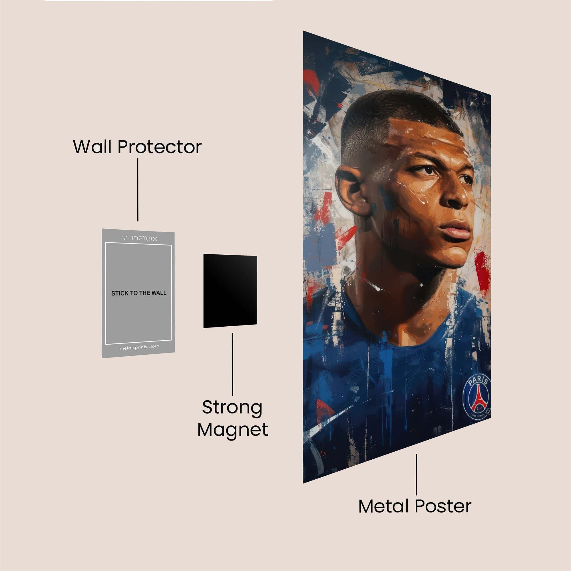 Mbapp? Majesty Safe Wall Magnetic / M
