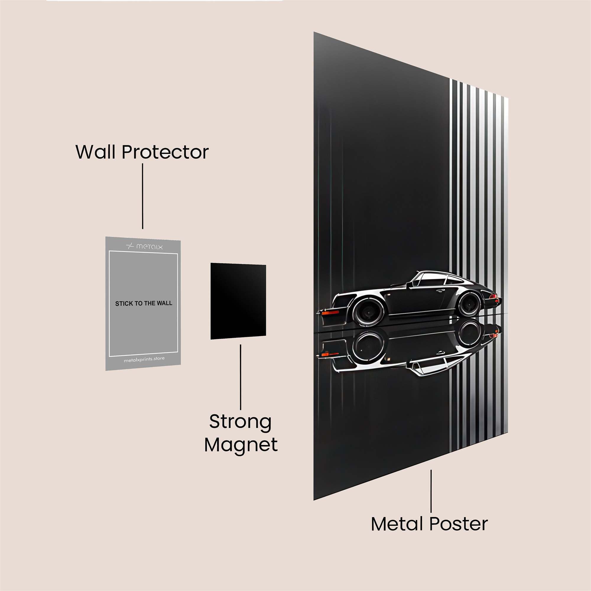 Porsche Elegance Safe Wall Magnetic / M