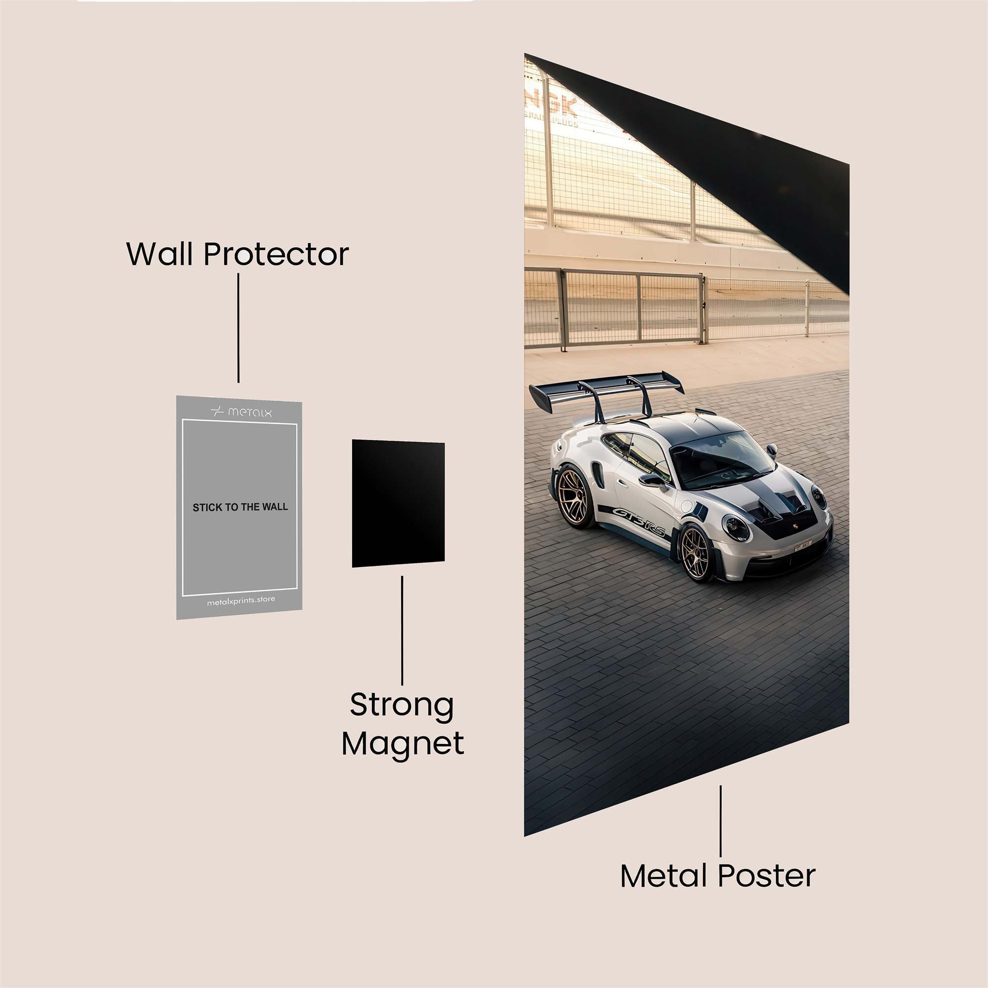 Porsche Menace Safe Wall Magnetic / M