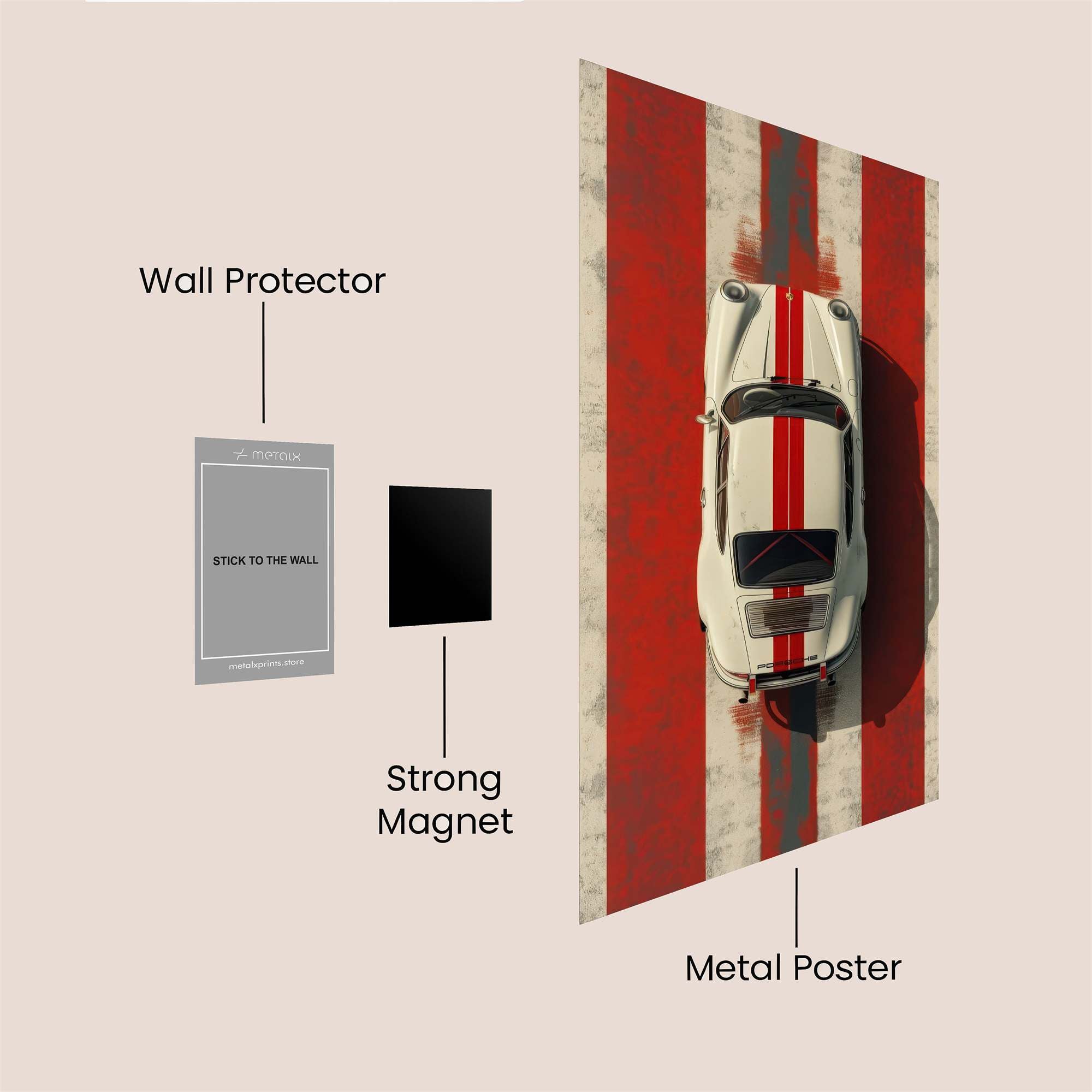 Porsche Passionate Safe Wall Magnetic / M