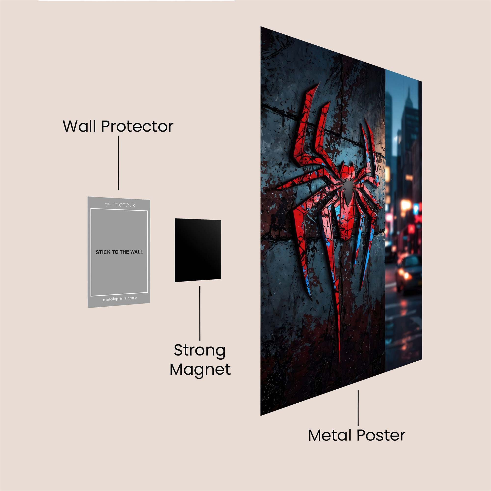 Spider Resilient Safe Wall Magnetic / M