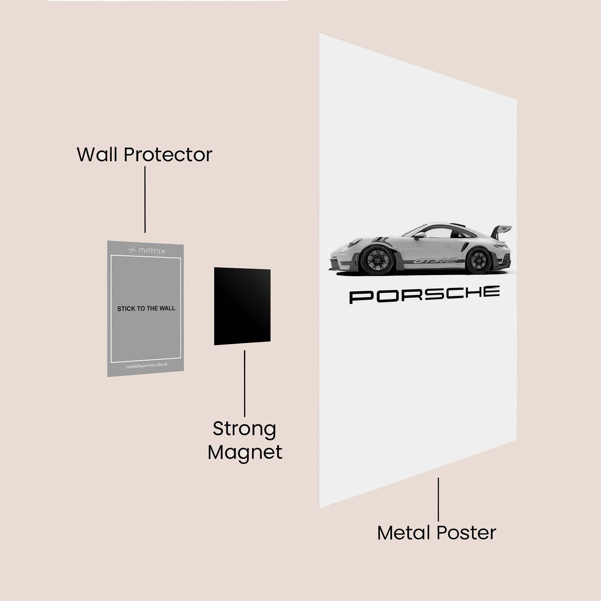 Porsche Elegance Safe Wall Magnetic / M