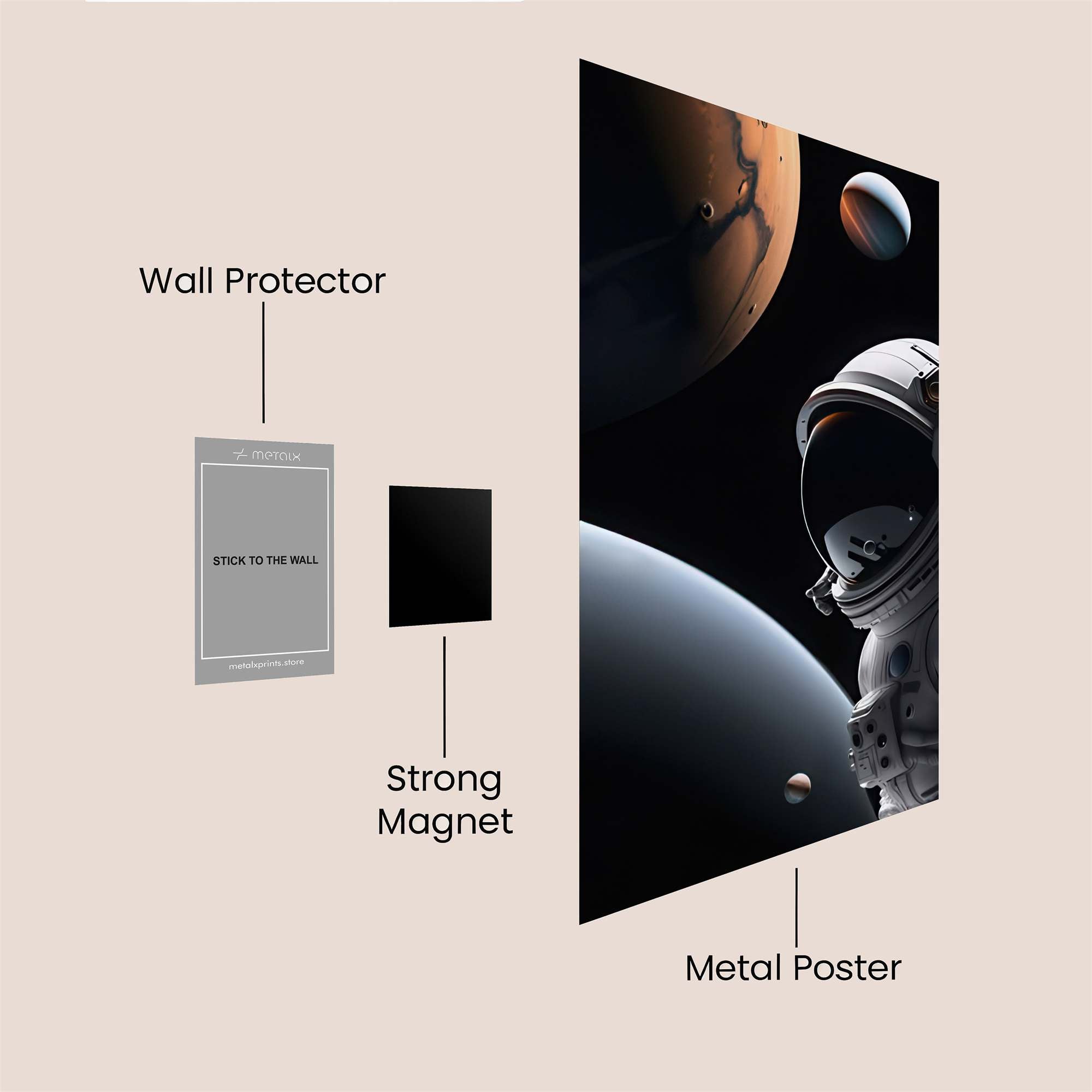 Astronaut Serenity Safe Wall Magnetic / M