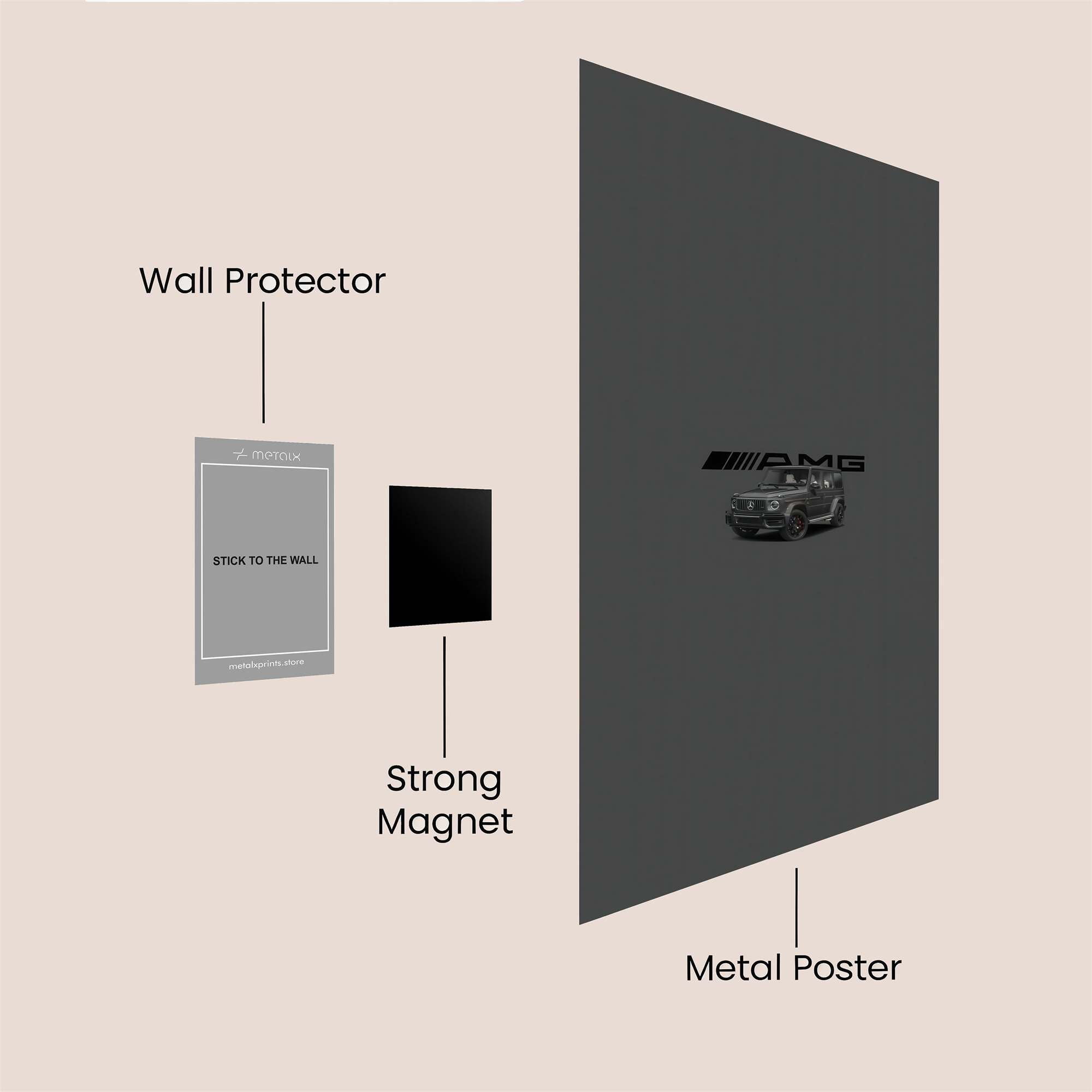 Mercedes Majestic Safe Wall Magnetic / M