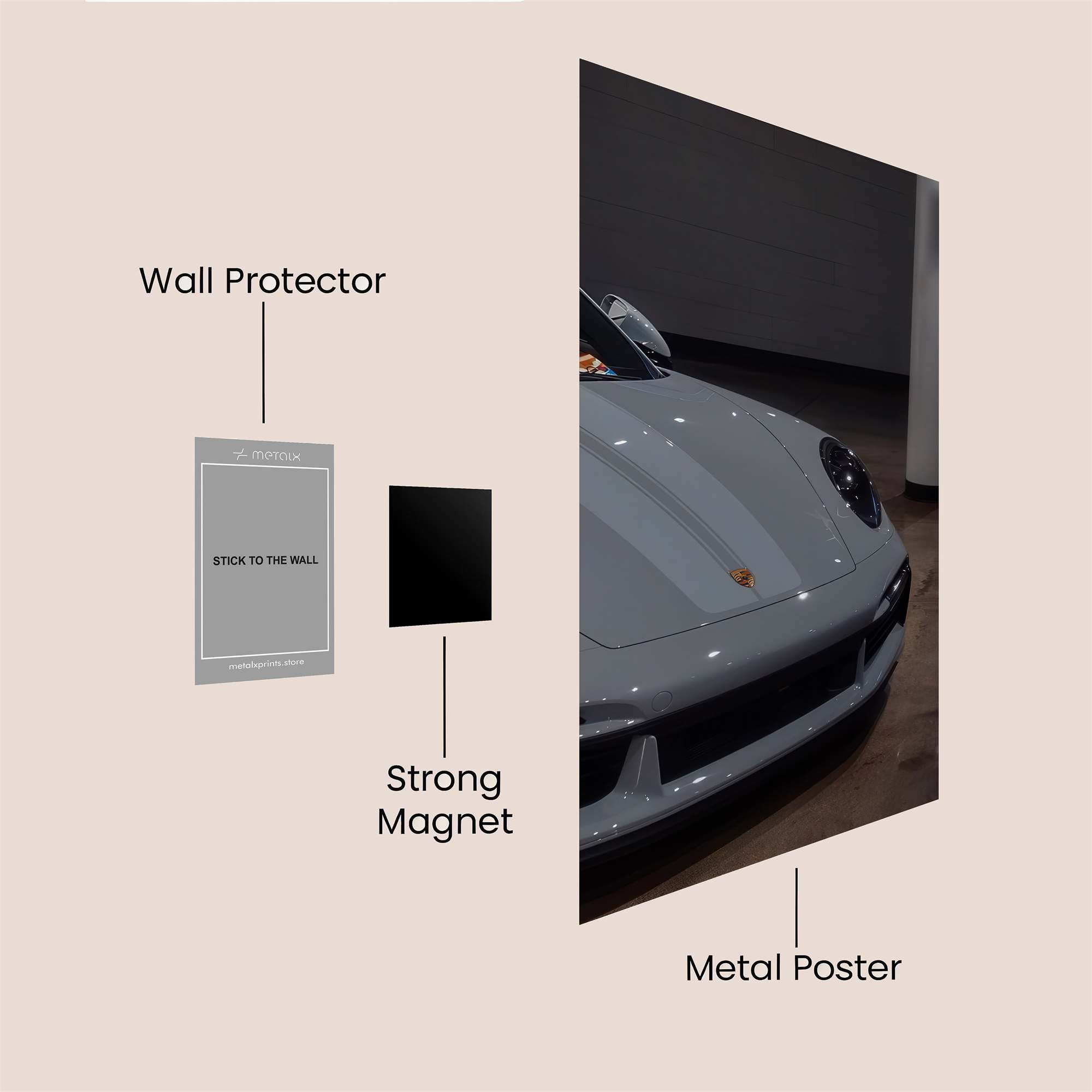 Porsche Poised Safe Wall Magnetic / M