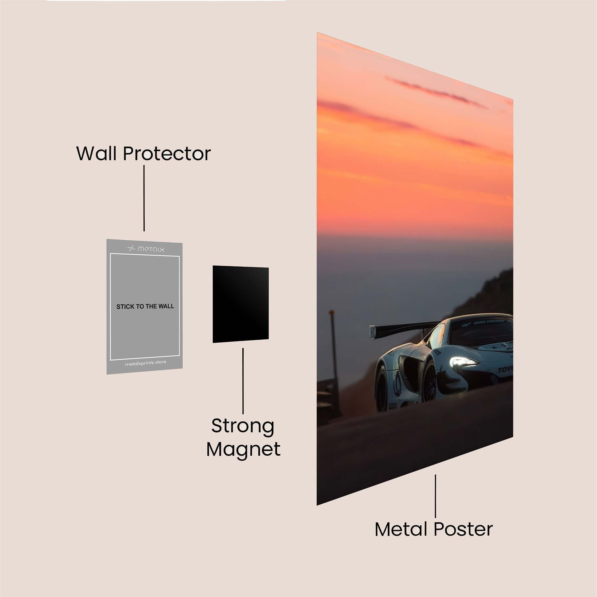 Sunset Rush Safe Wall Magnetic / M