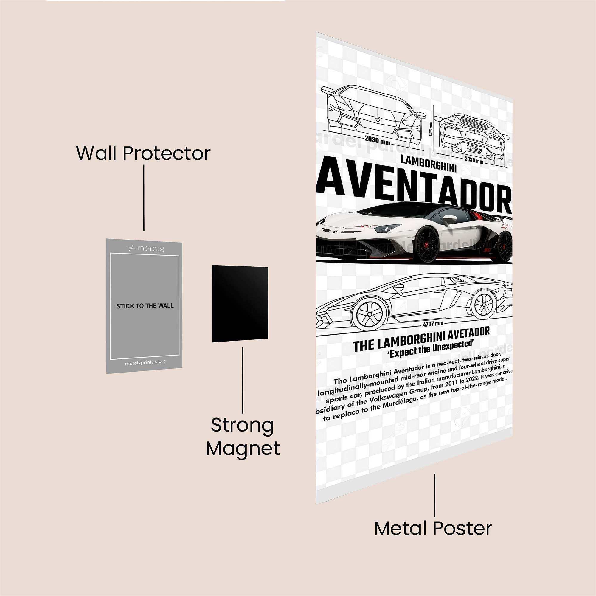 Aventador Unleashed Safe Wall Magnetic / M