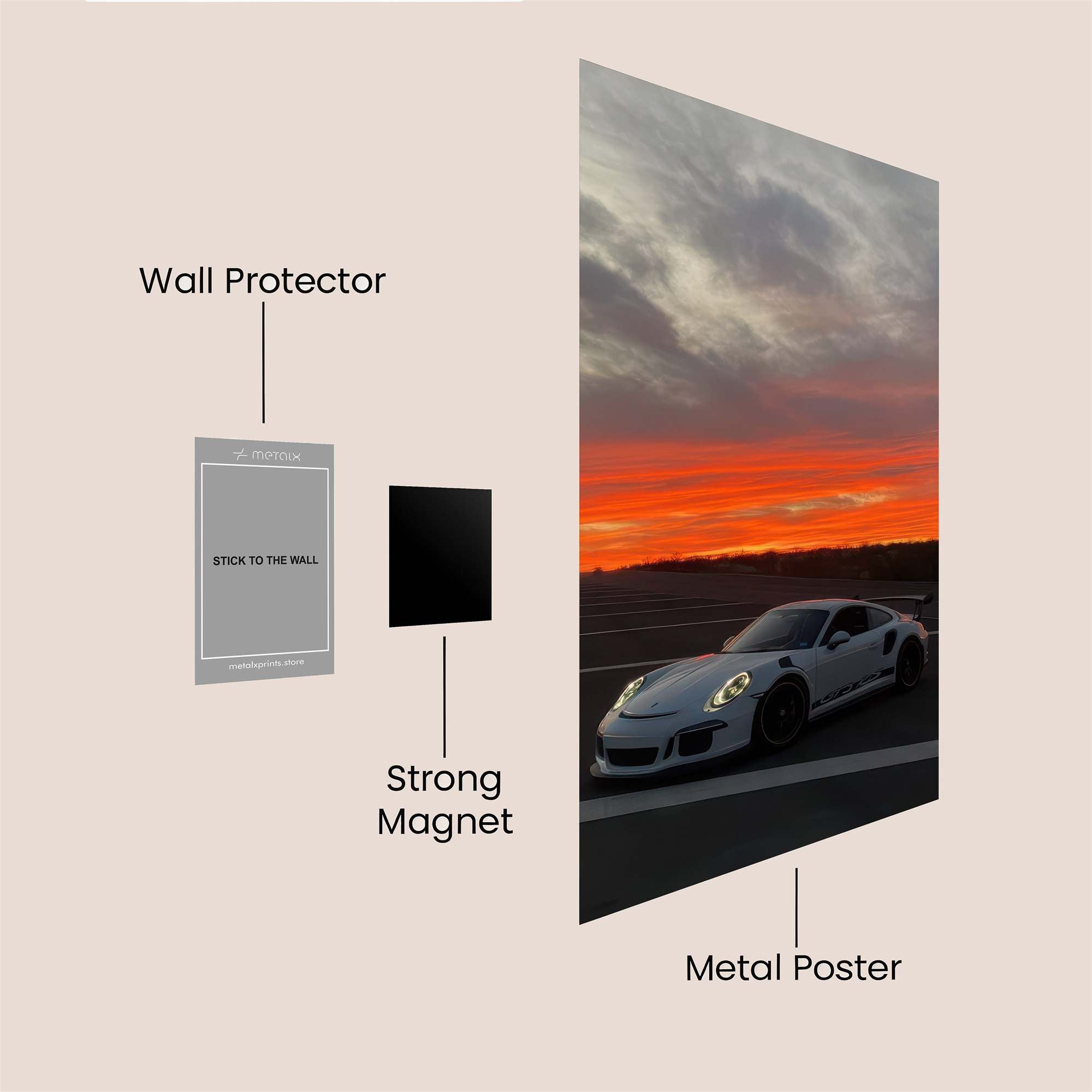 Porsche Serenity Safe Wall Magnetic / M
