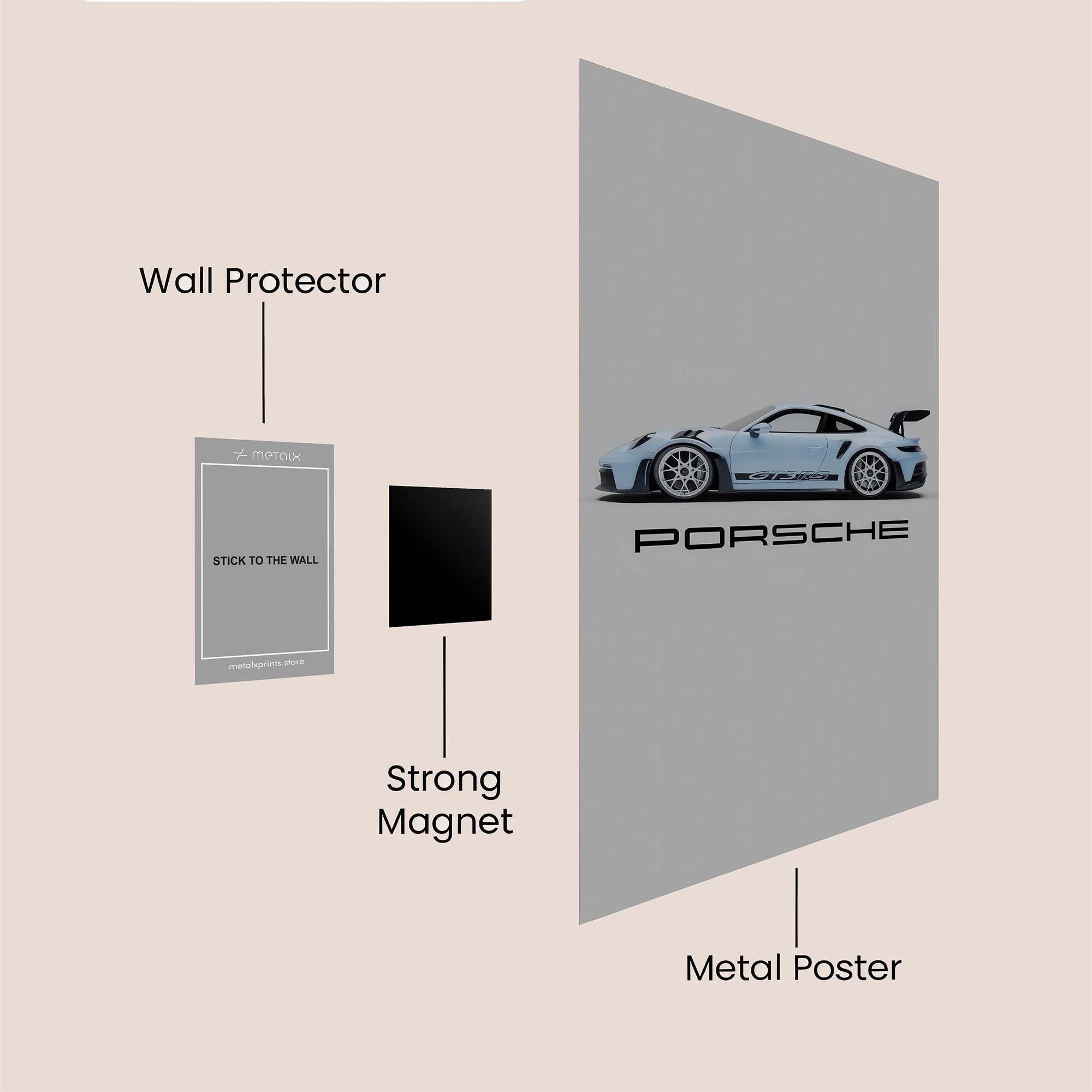 Porsche Elegance Safe Wall Magnetic / M