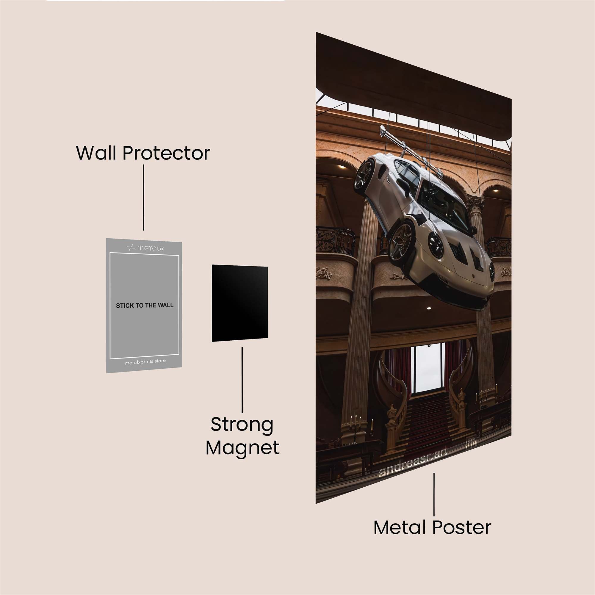 Porsche Elegant Safe Wall Magnetic / M