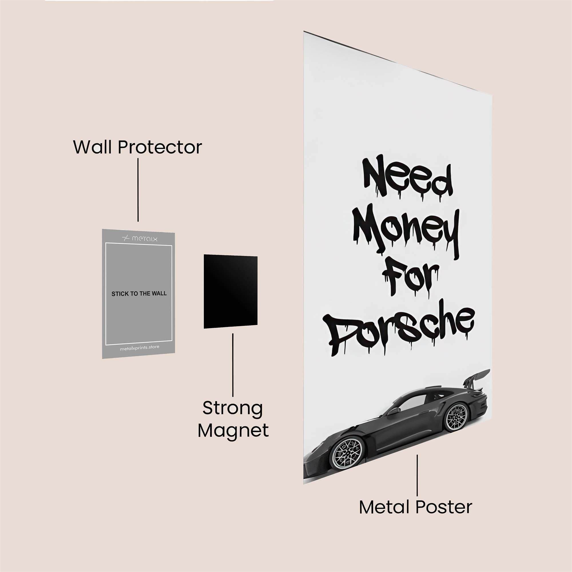 Porsche Plea Safe Wall Magnetic / M