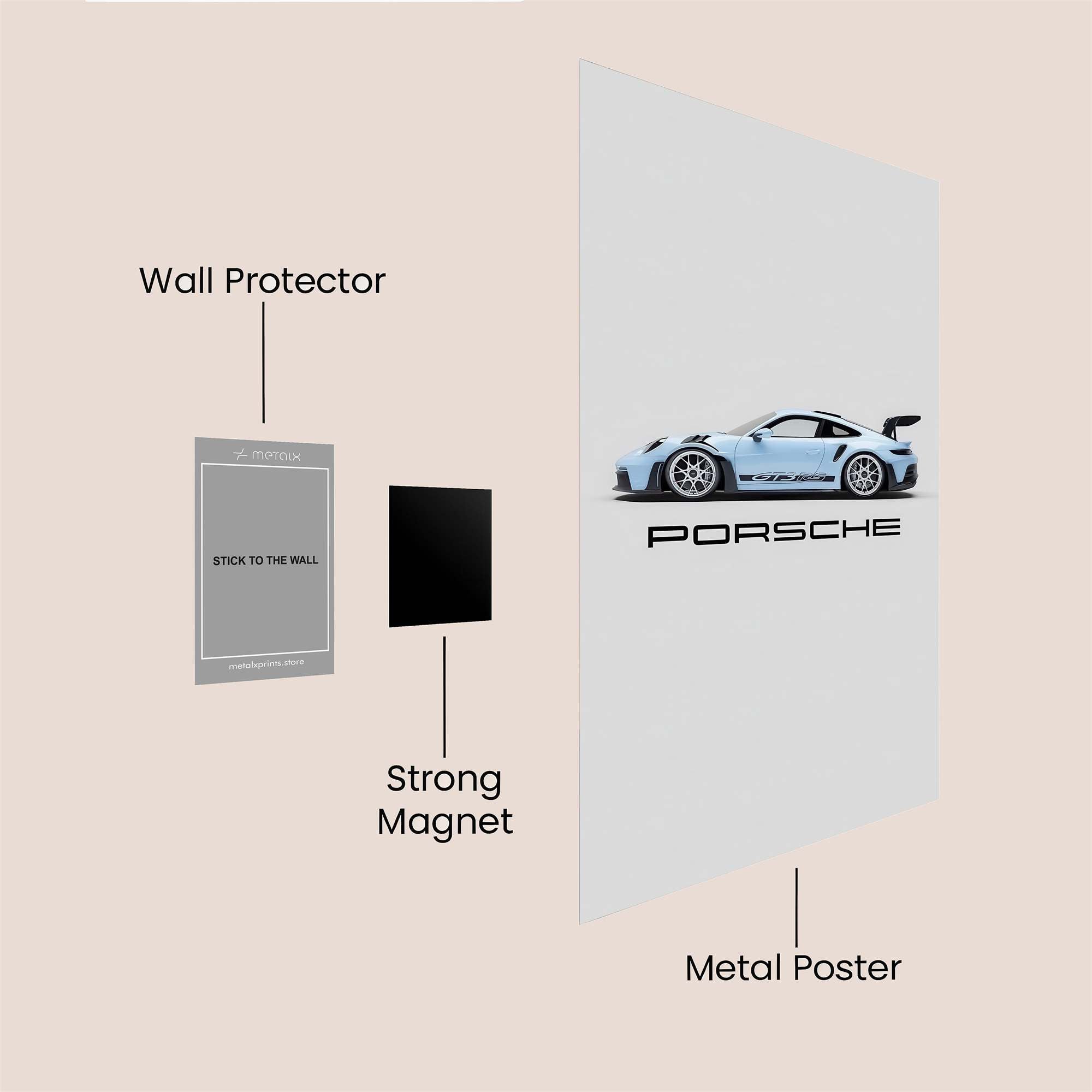 Porsche Elegance Safe Wall Magnetic / M