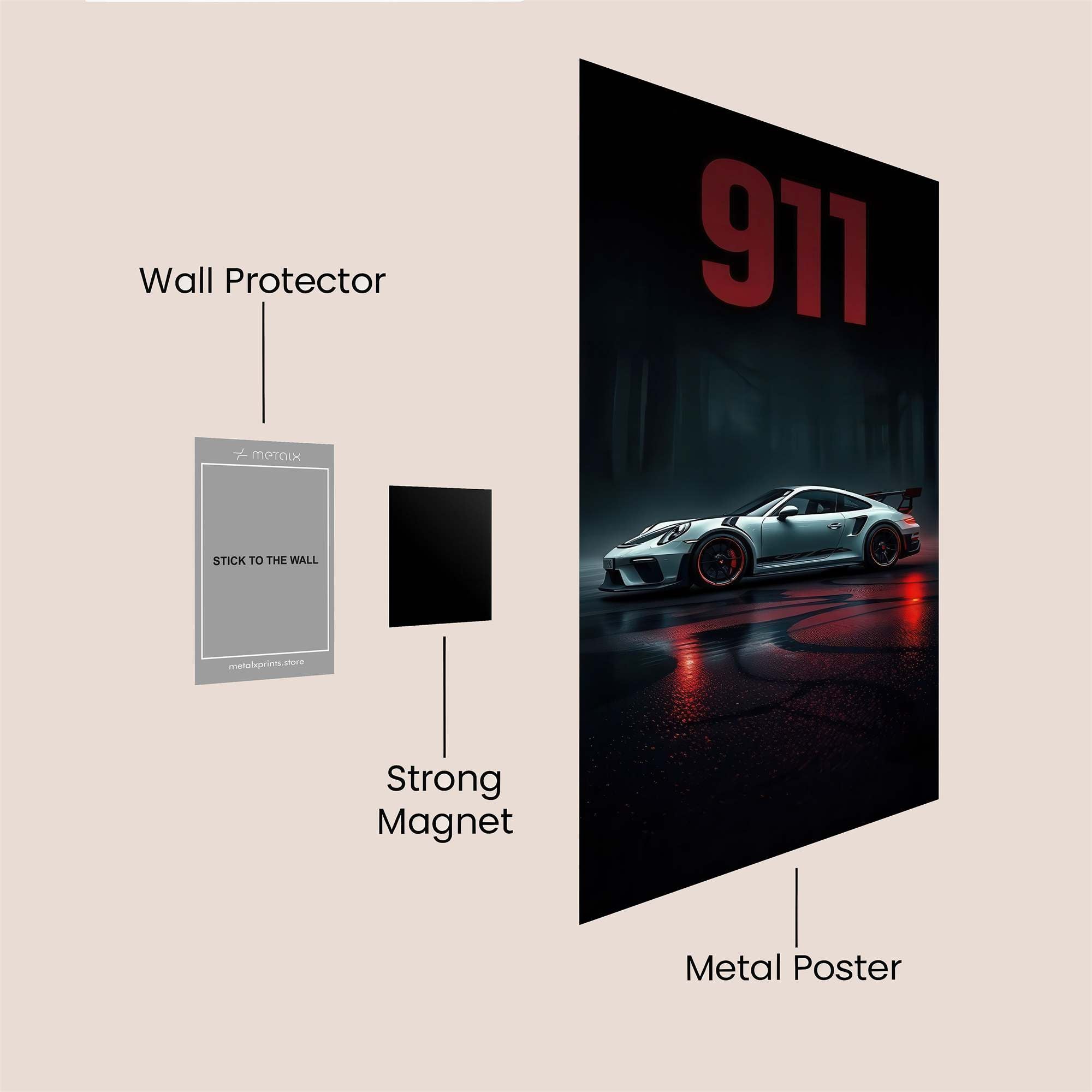 Porsche Elegance Safe Wall Magnetic / M