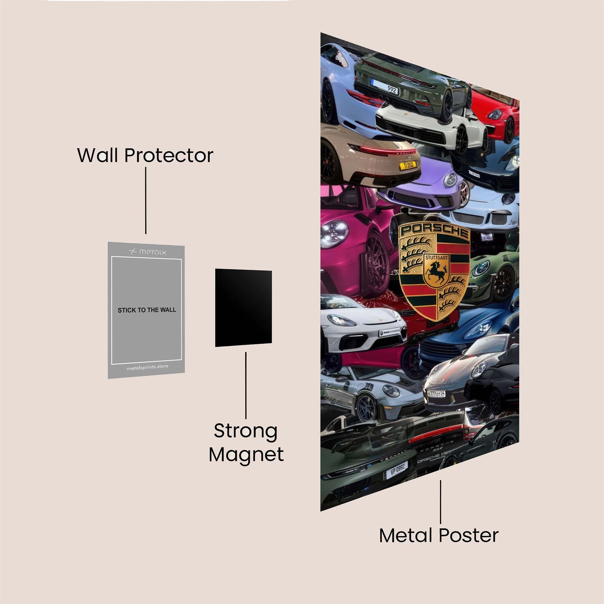Porsche Parade Safe Wall Magnetic / M