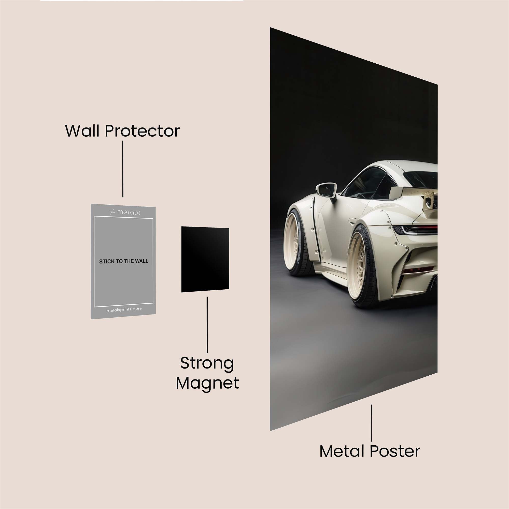 Porsche Elegance Safe Wall Magnetic / M