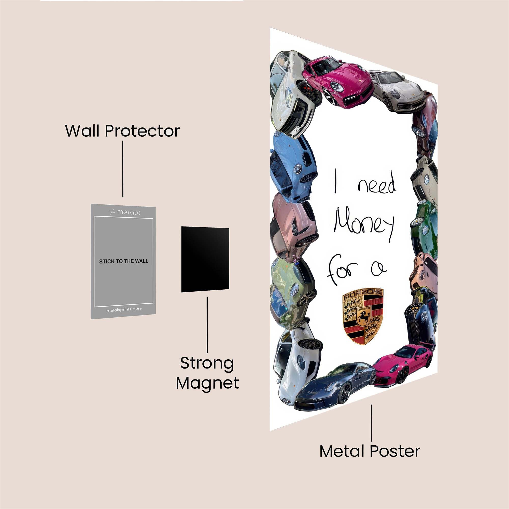 Porsche Plea Safe Wall Magnetic / M