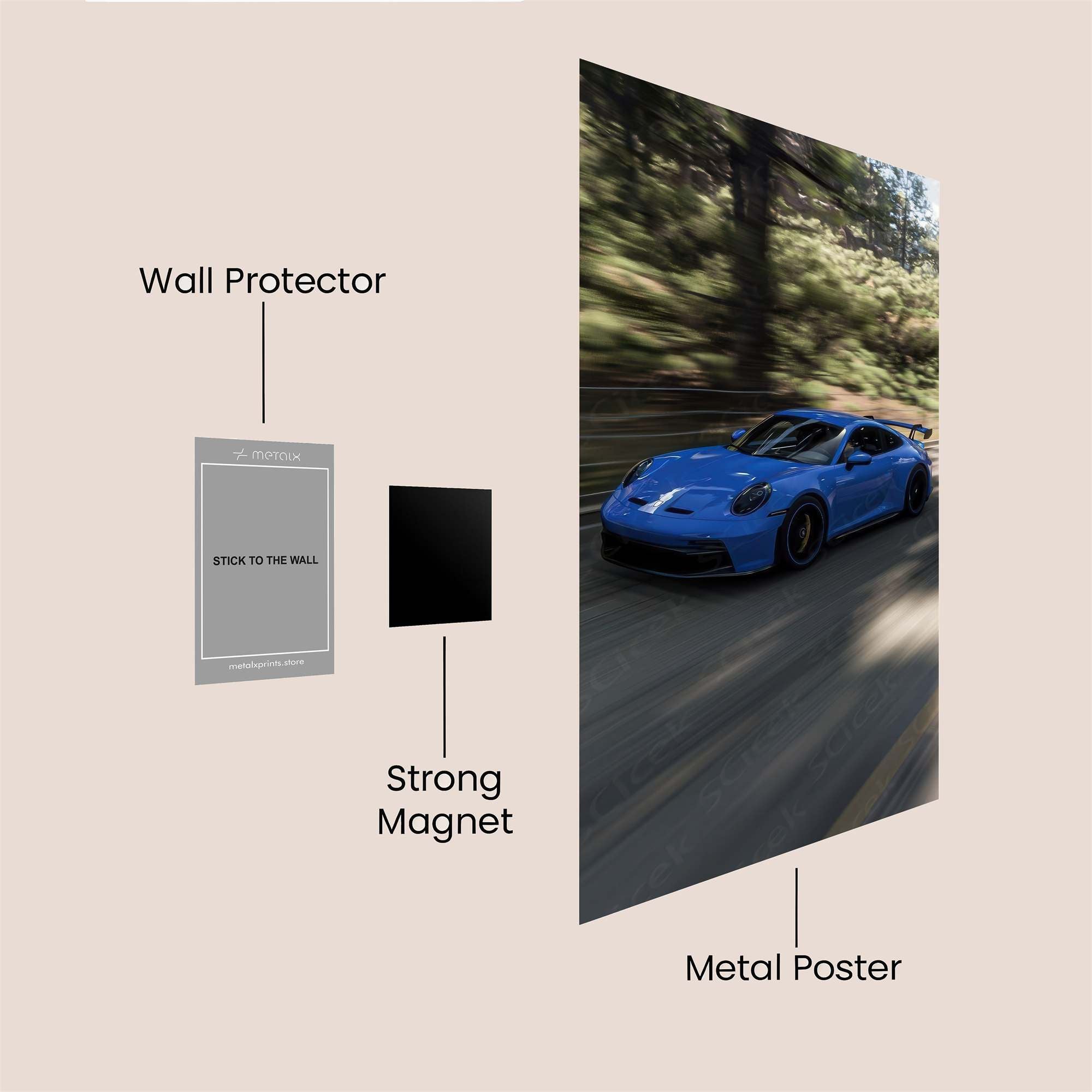 Porsche Rush Safe Wall Magnetic / M