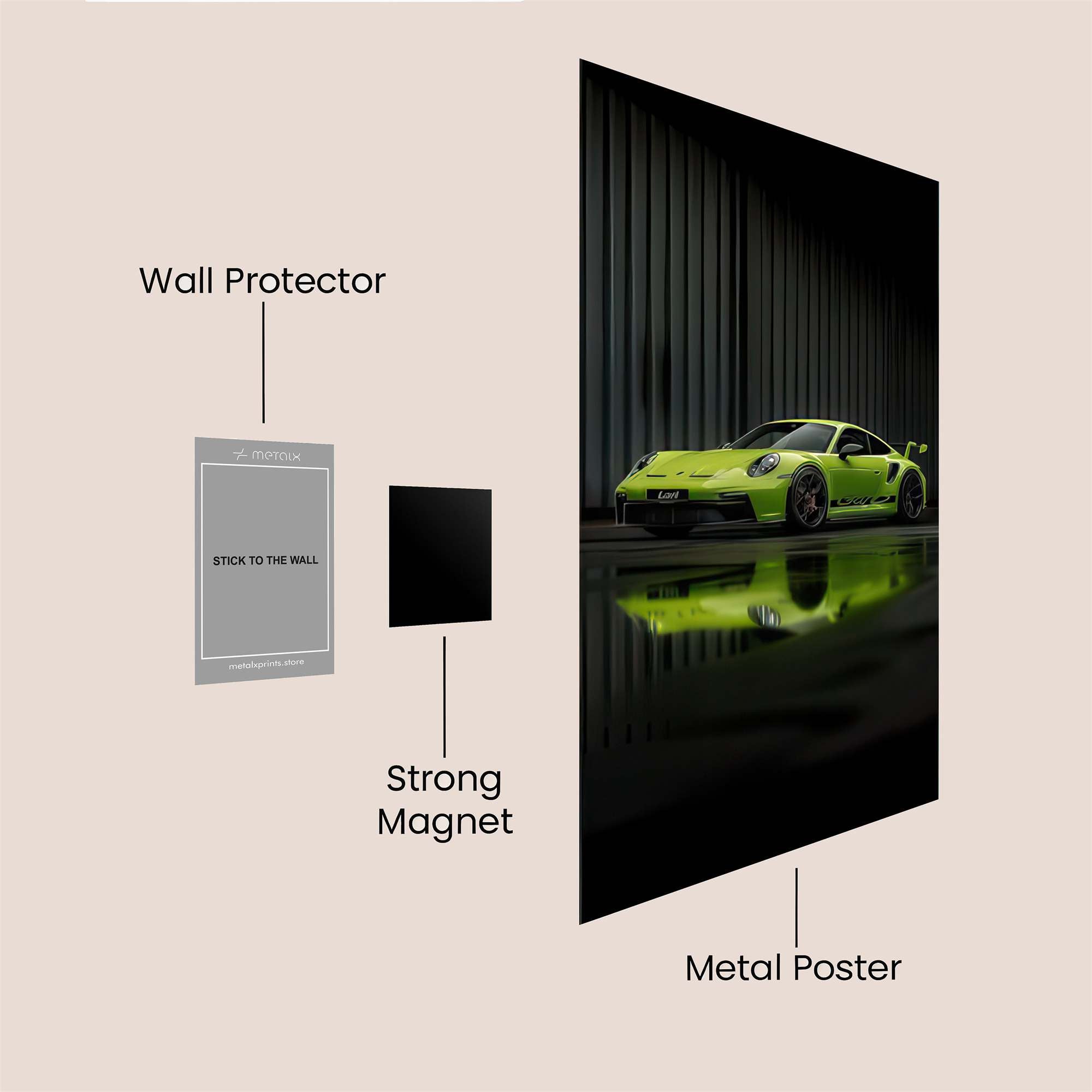 Porsche Vibrant Safe Wall Magnetic / M