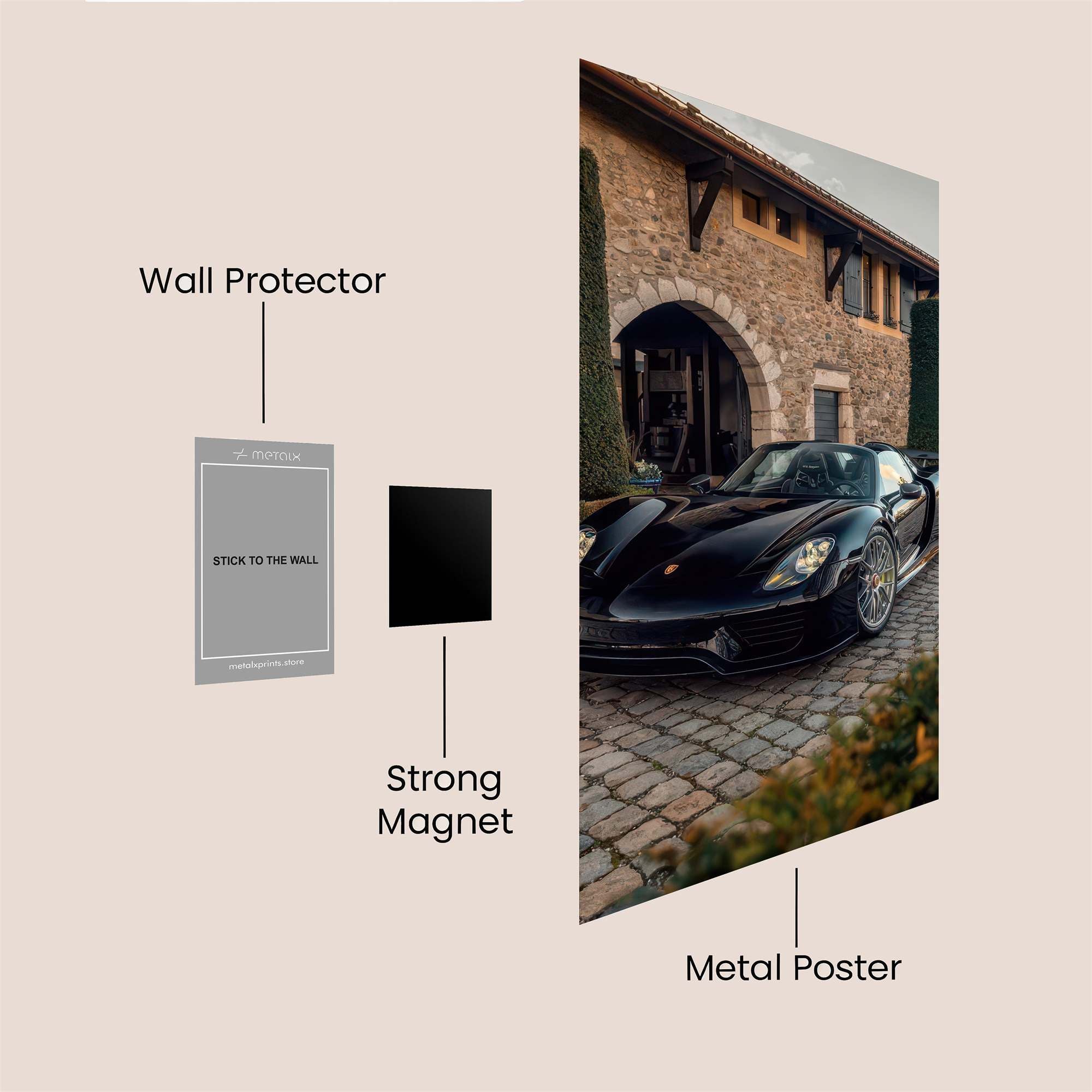 Porsche Elegance Safe Wall Magnetic / M