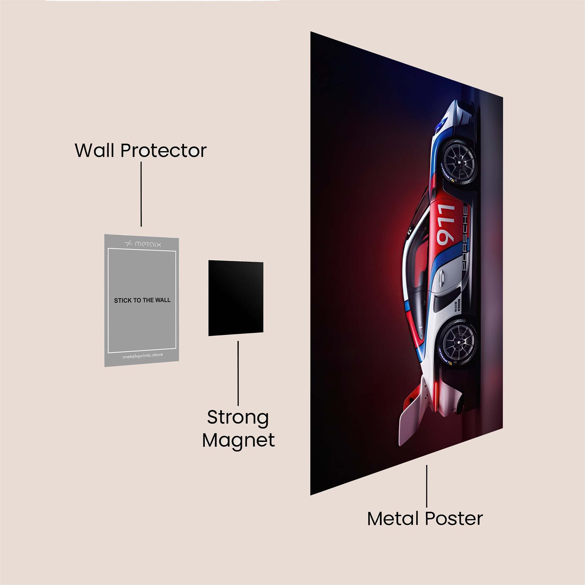 Porsche Passion Safe Wall Magnetic / M