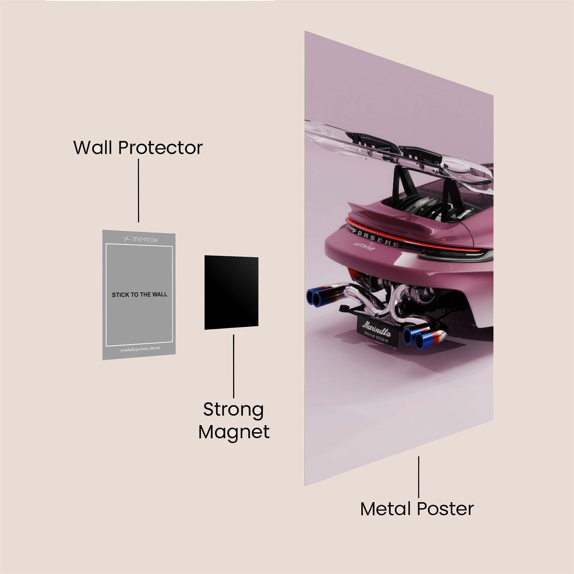 Porsche Passionate Safe Wall Magnetic / M