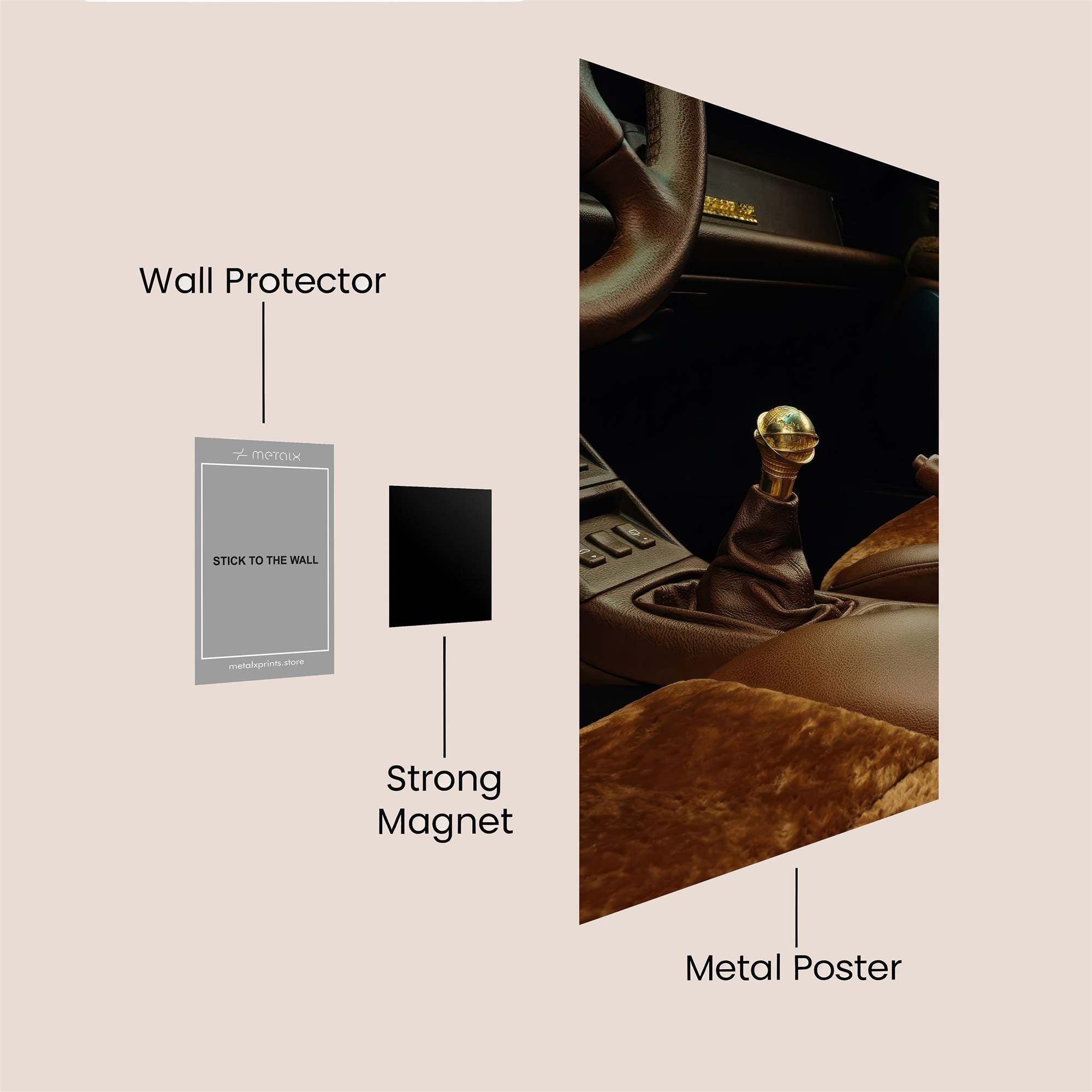 Golden Elegance Safe Wall Magnetic / M