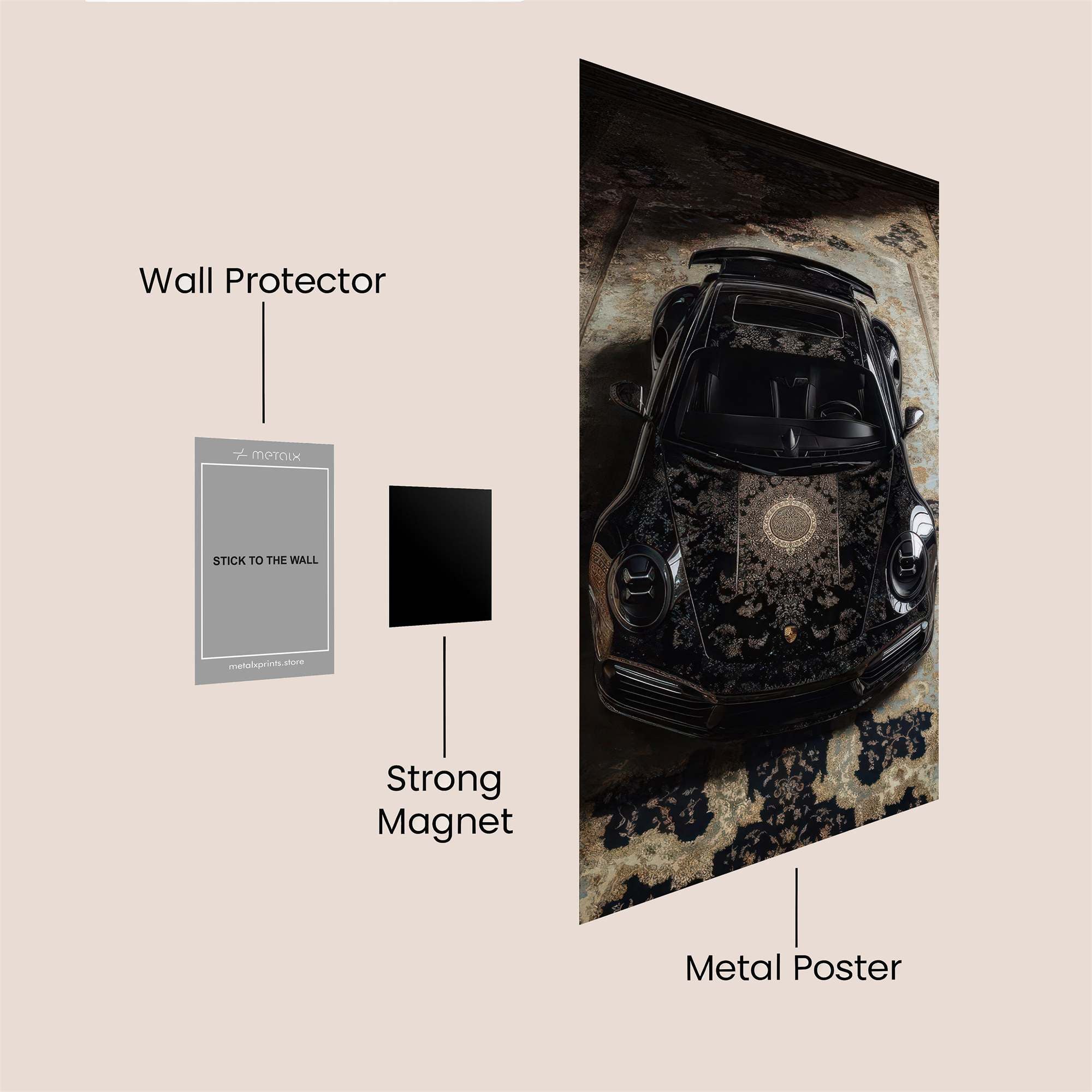 Porsche Regal Safe Wall Magnetic / M