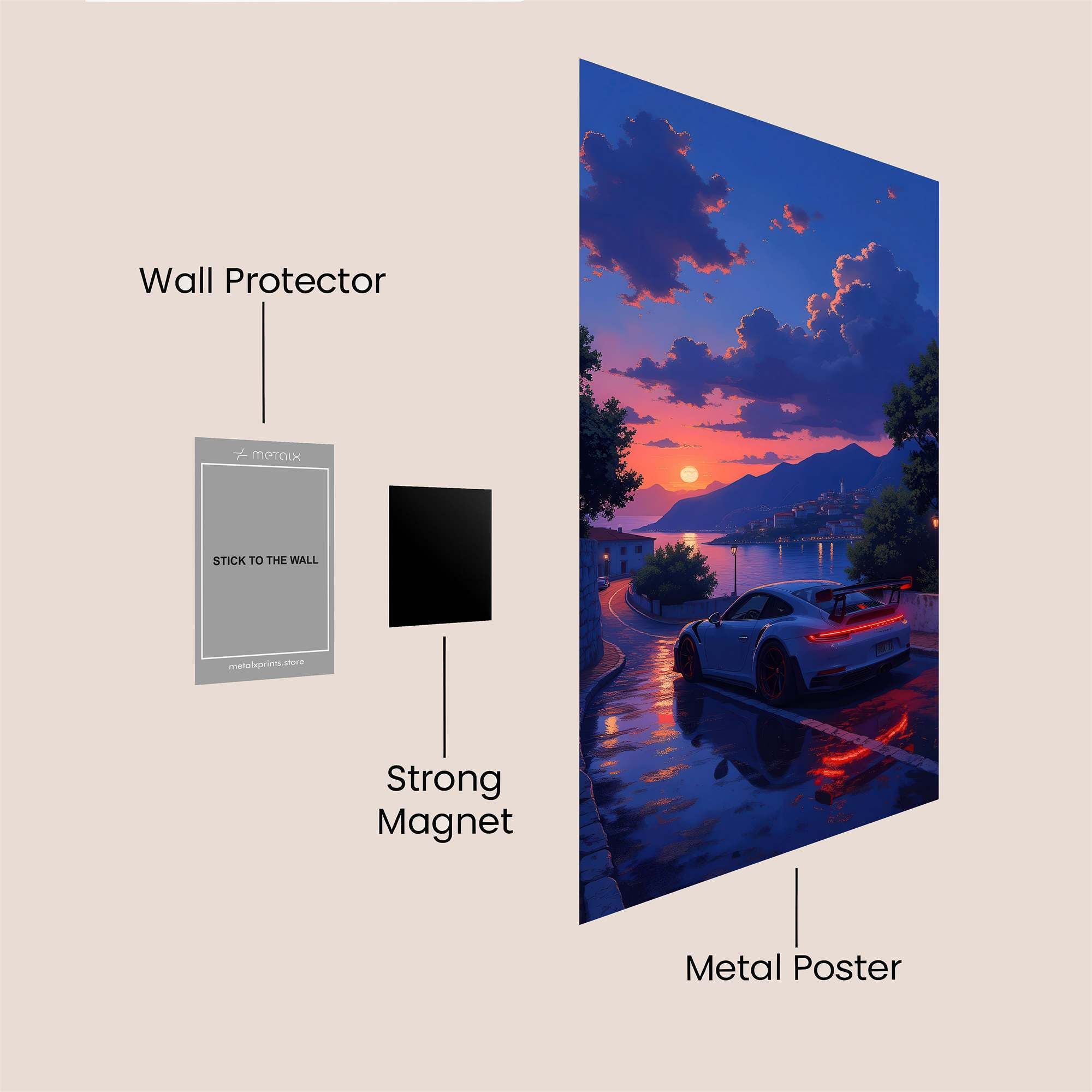 Sunset Serenity Safe Wall Magnetic / M