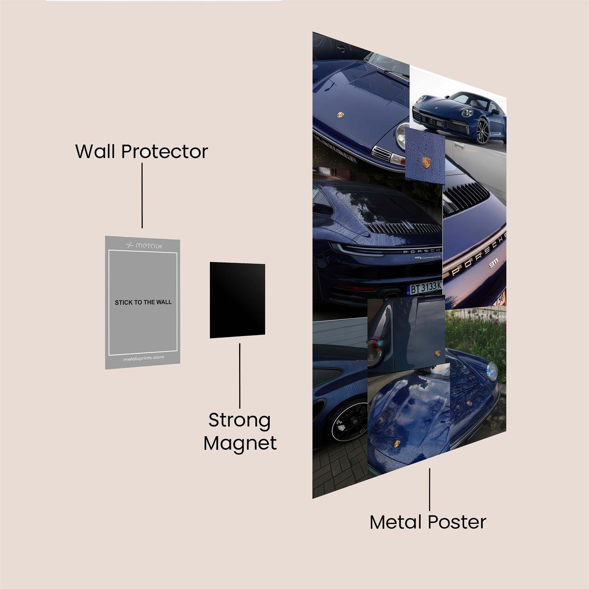 Porsche Elegance Safe Wall Magnetic / M