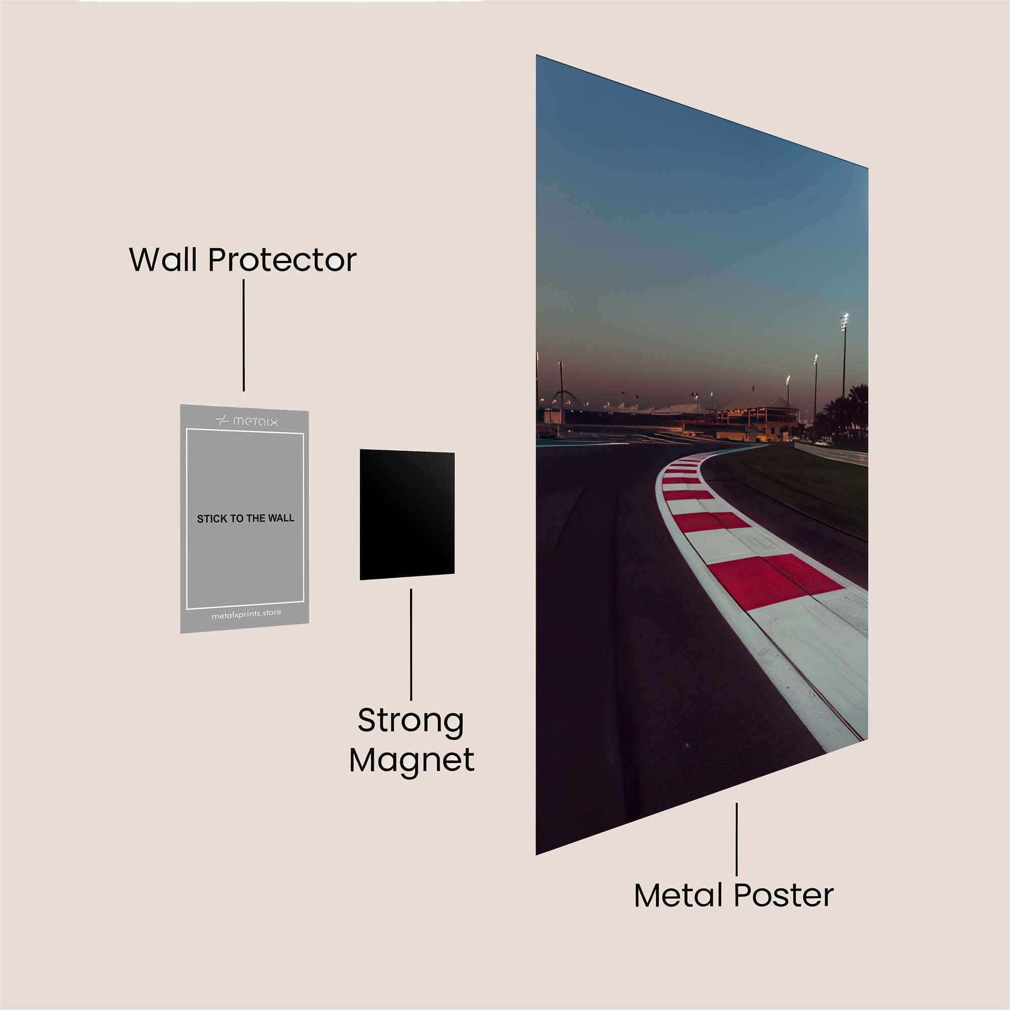 Track Twilight Safe Wall Magnetic / M