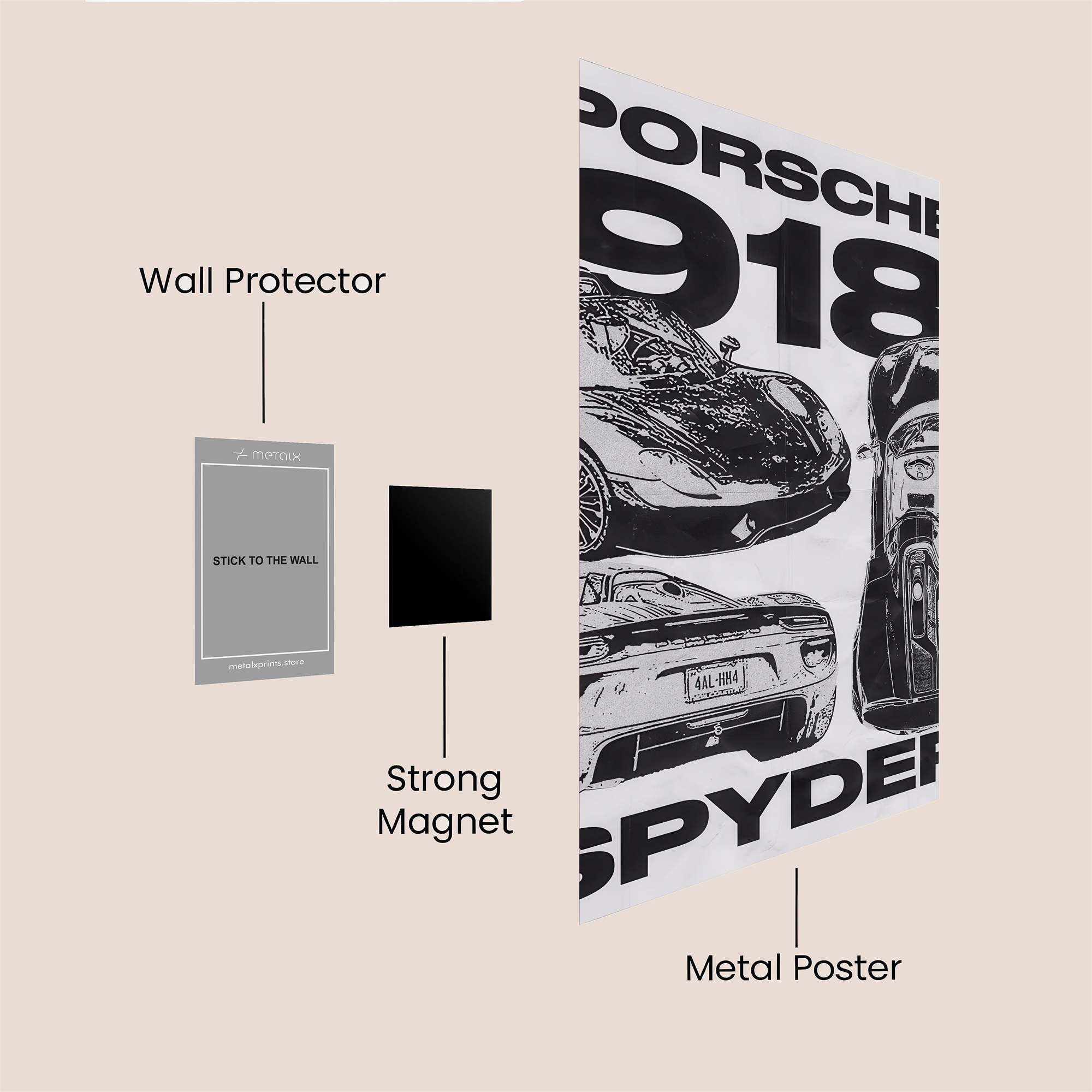 Porsche Passion Safe Wall Magnetic / M