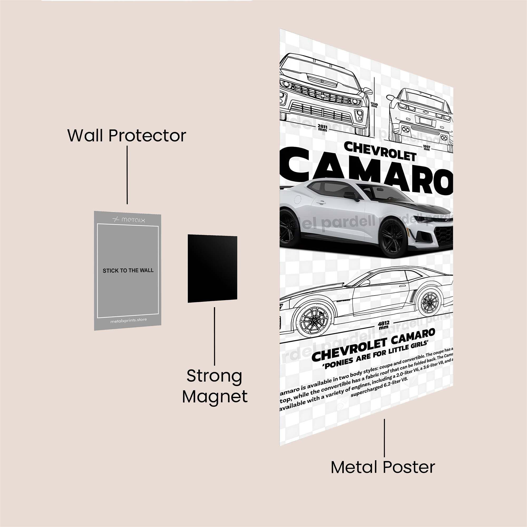 Camaro Thrill Safe Wall Magnetic / M