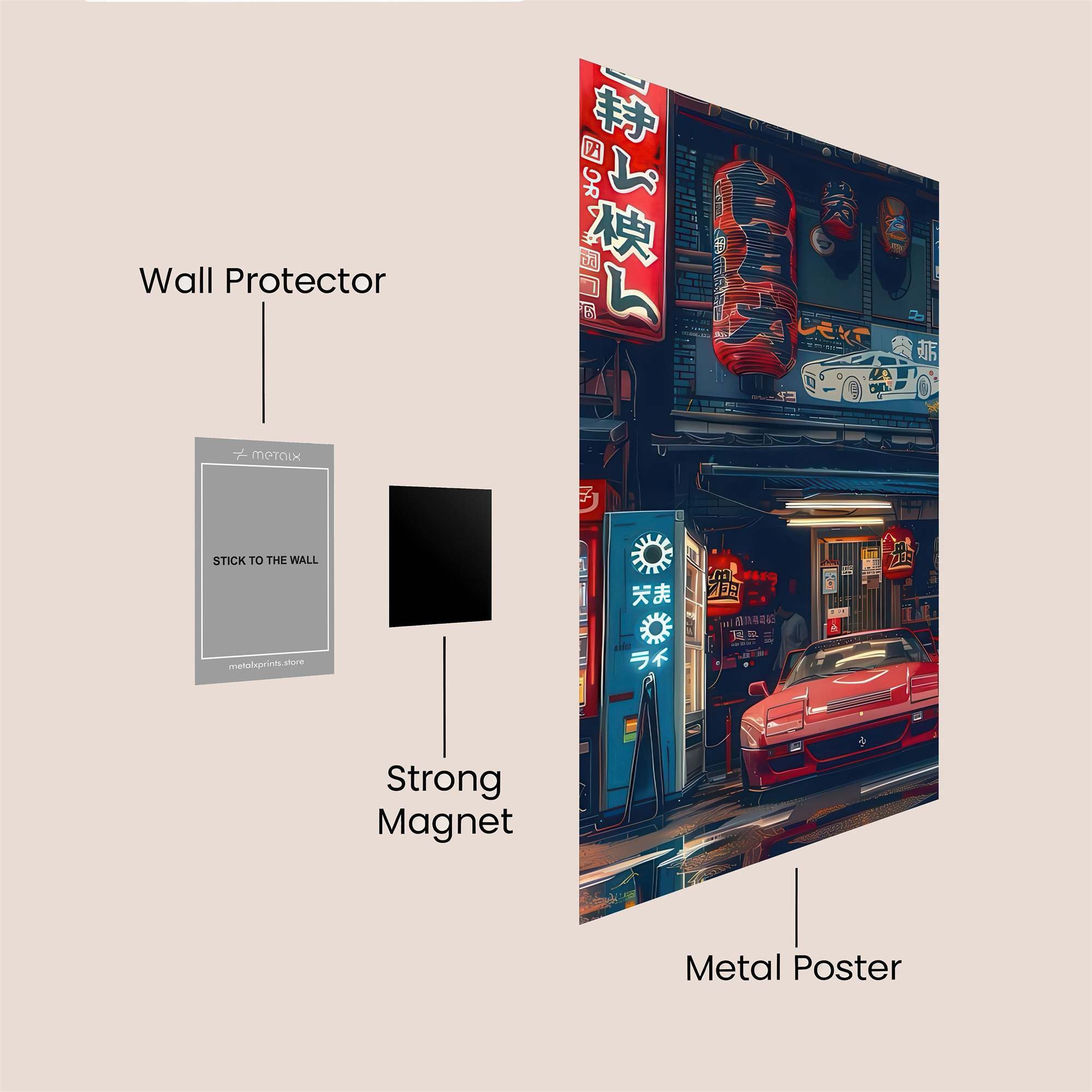 Neon Pulse Safe Wall Magnetic / M