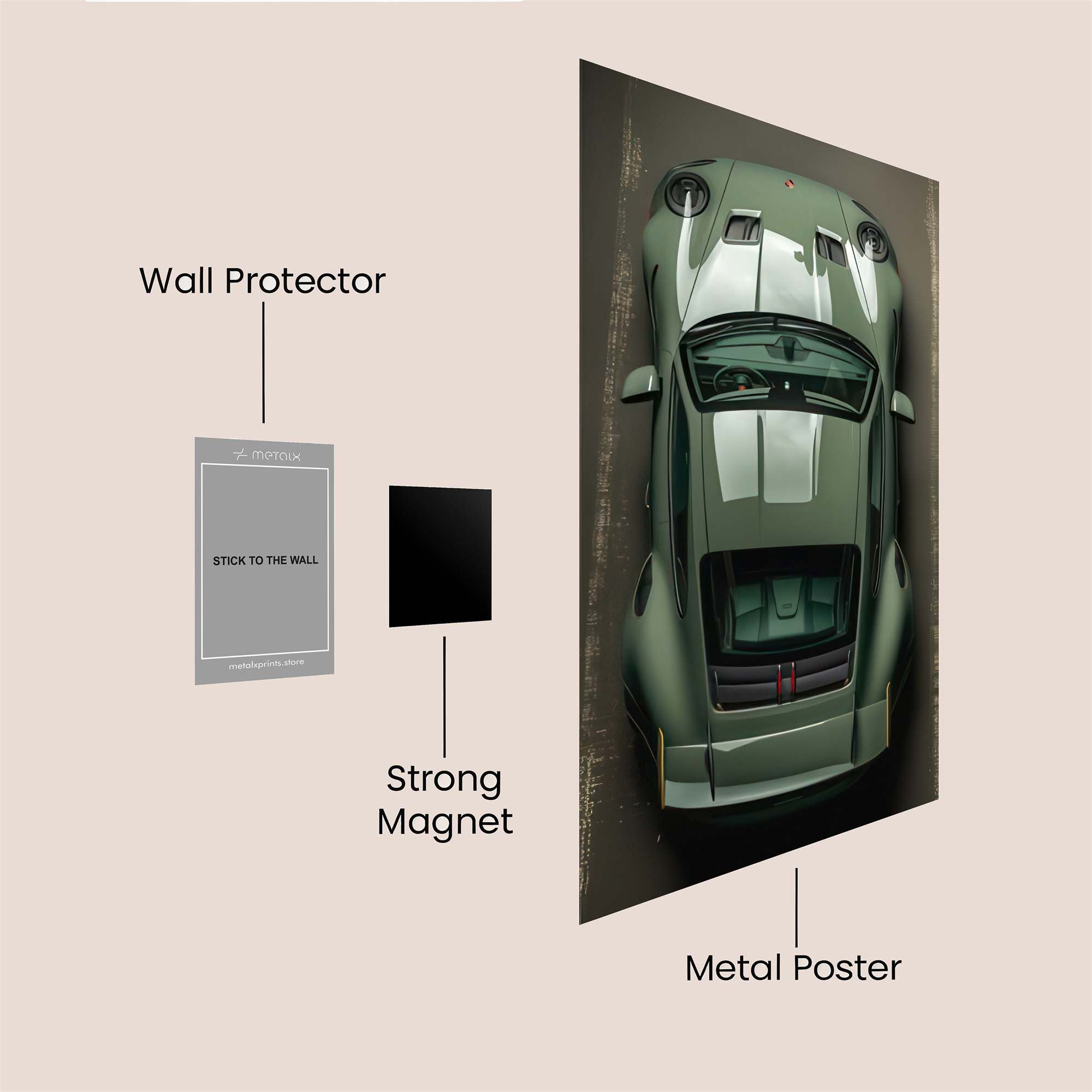 Porsche Elegance Safe Wall Magnetic / M