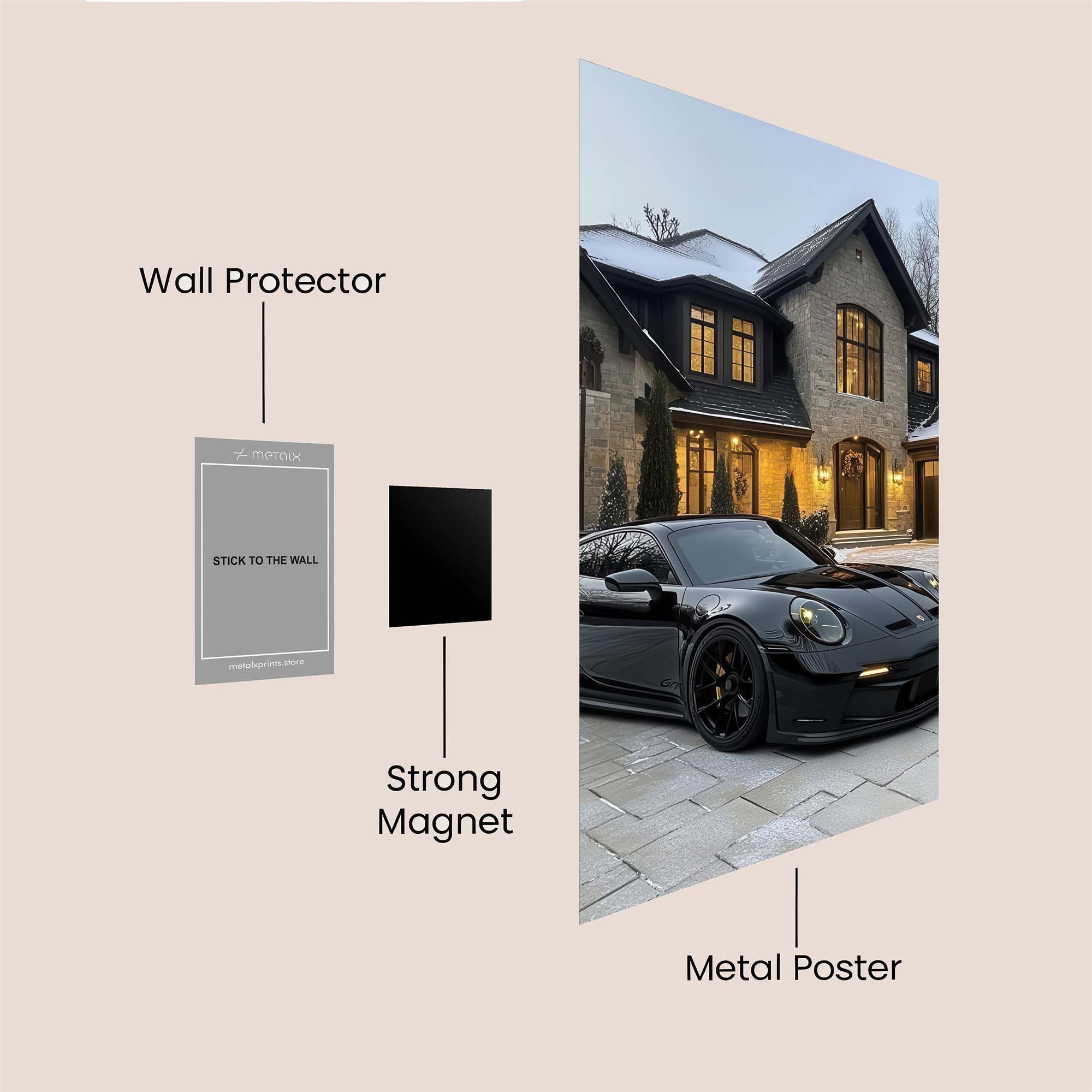 Porsche Stealth Safe Wall Magnetic / M
