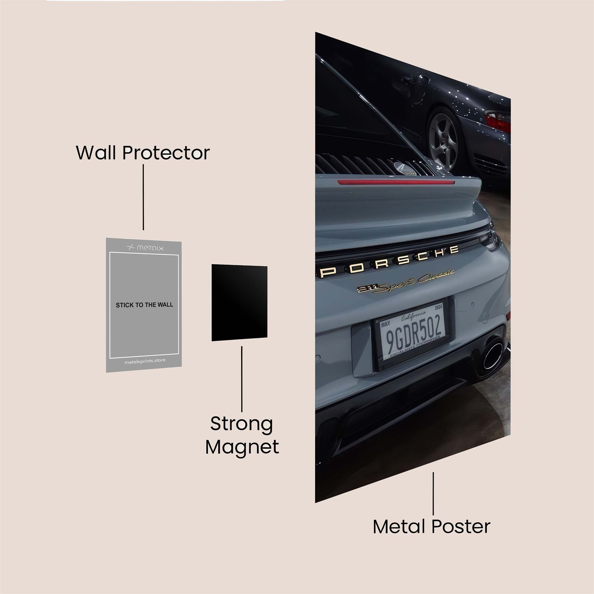Porsche Elegance Safe Wall Magnetic / M