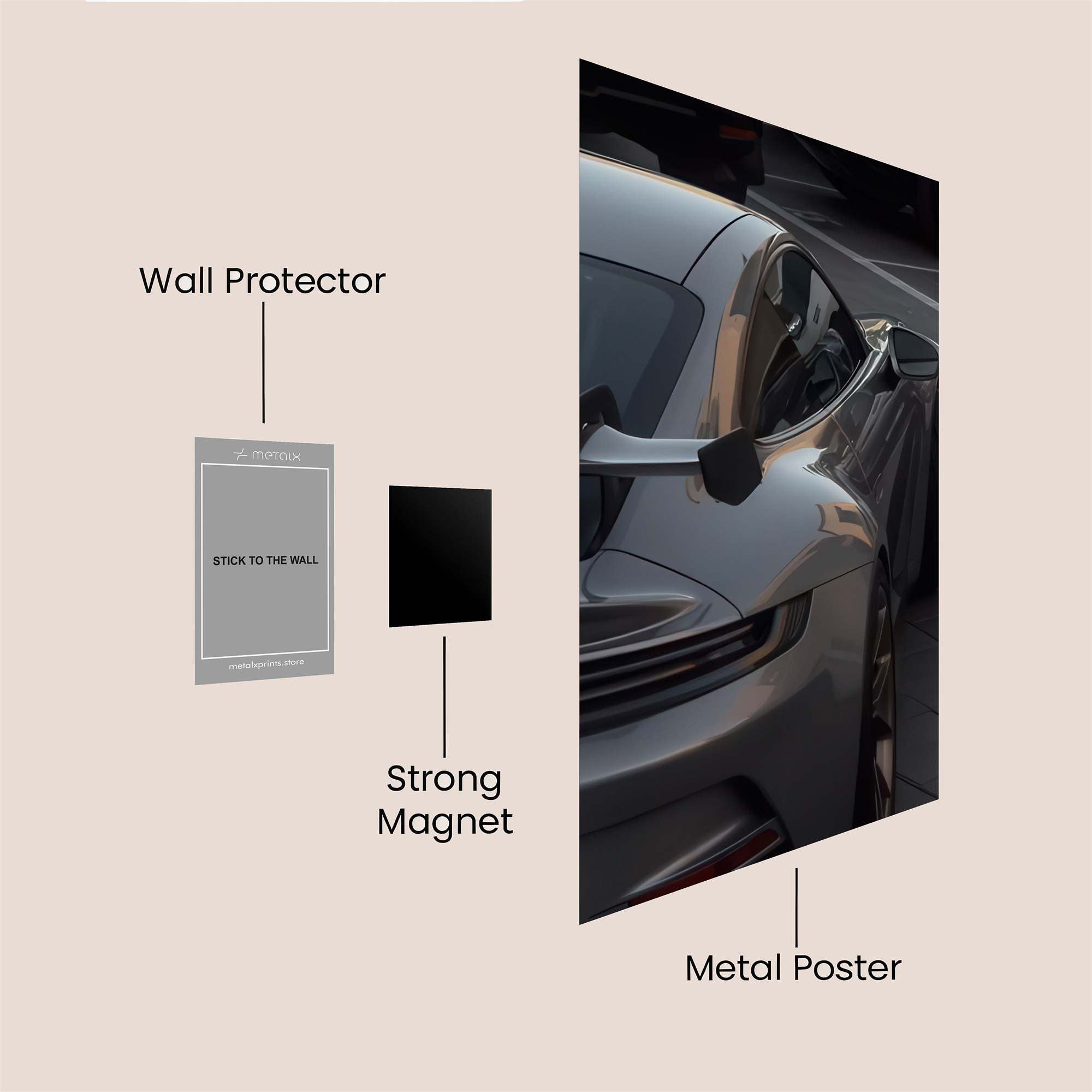 Porsche Elegance Safe Wall Magnetic / M