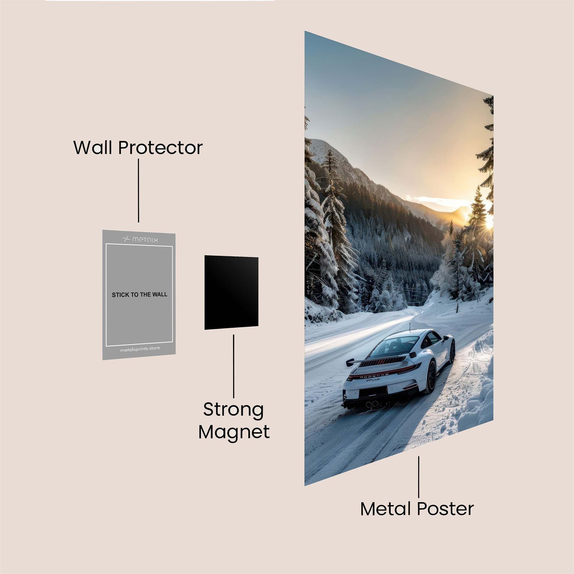 Porsche Serenity Safe Wall Magnetic / M