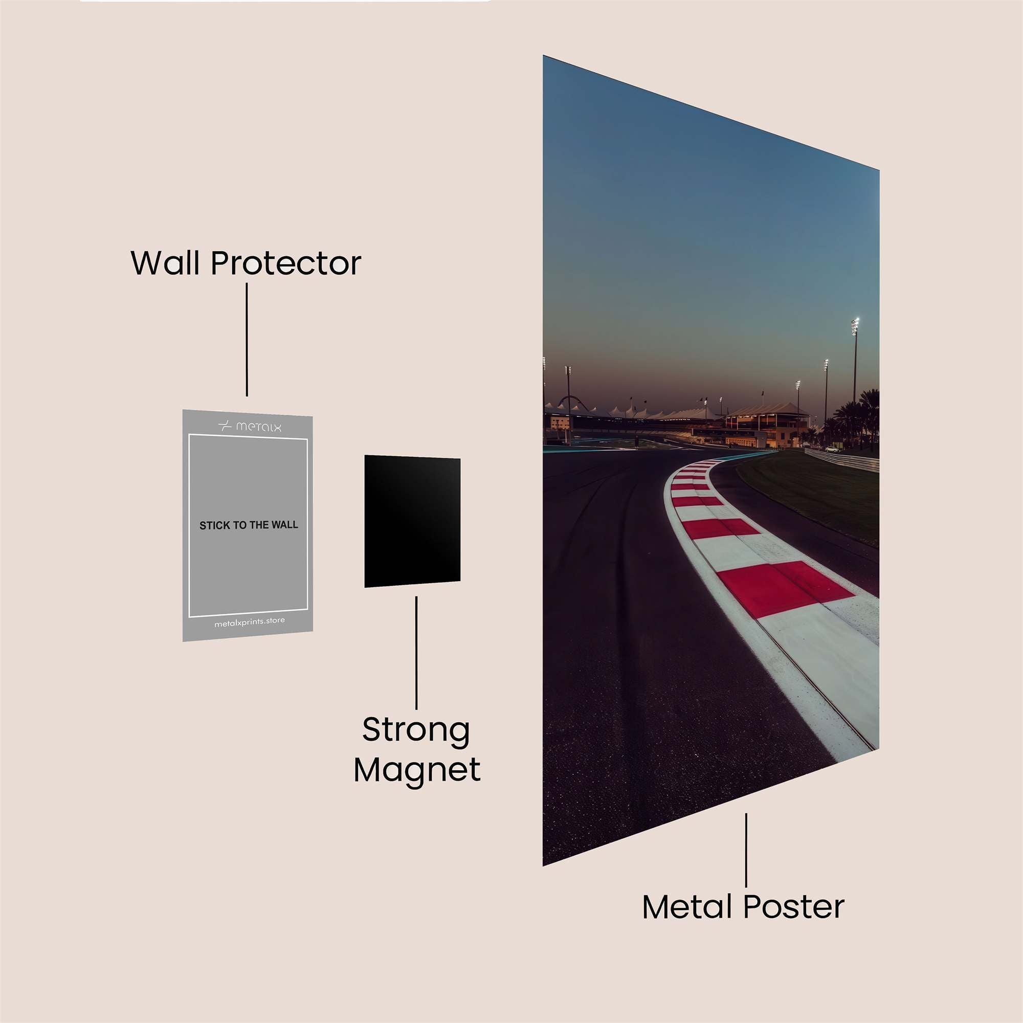 Track Twilight Safe Wall Magnetic / M