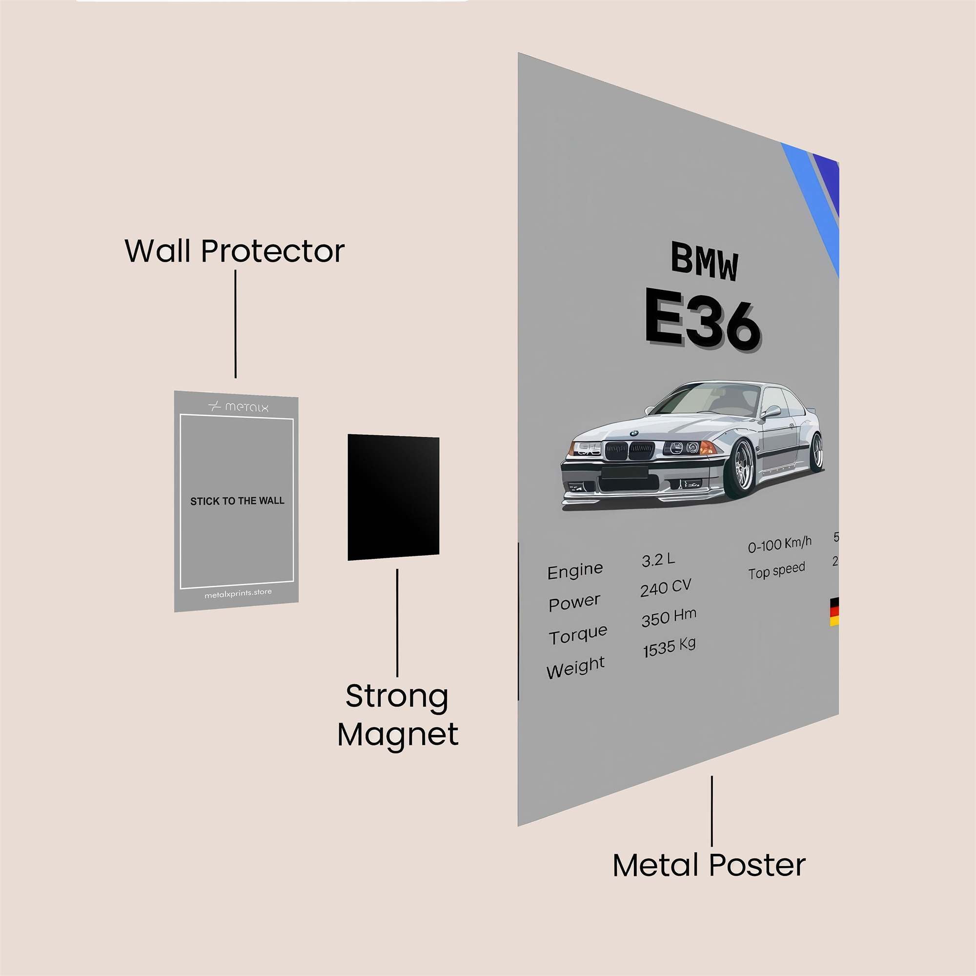 E36 Iconic Safe Wall Magnetic / M